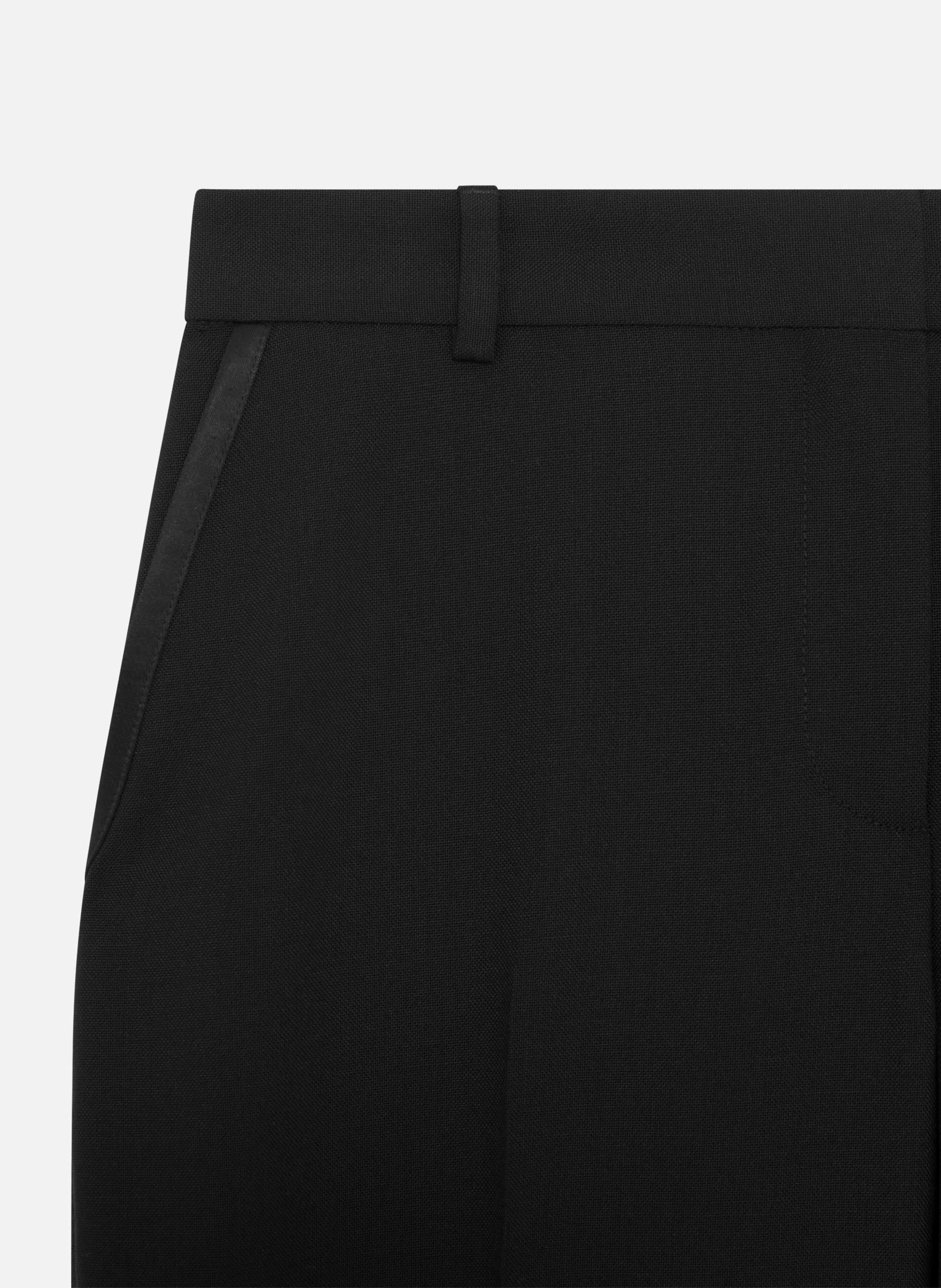 Wide-leg tailored trousers with satin details THE KOOPLES Black