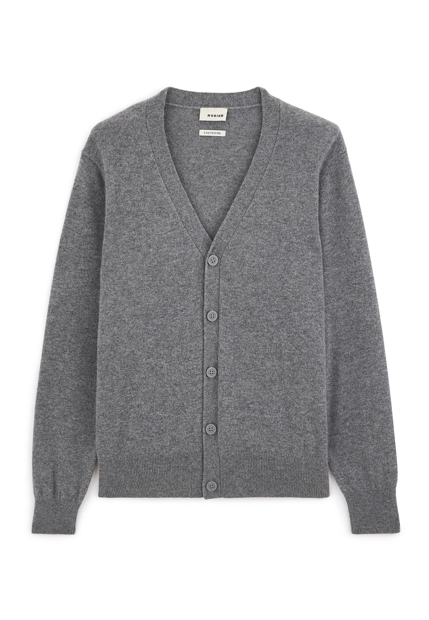 2-thread cashmere cardigan RODIER Grey