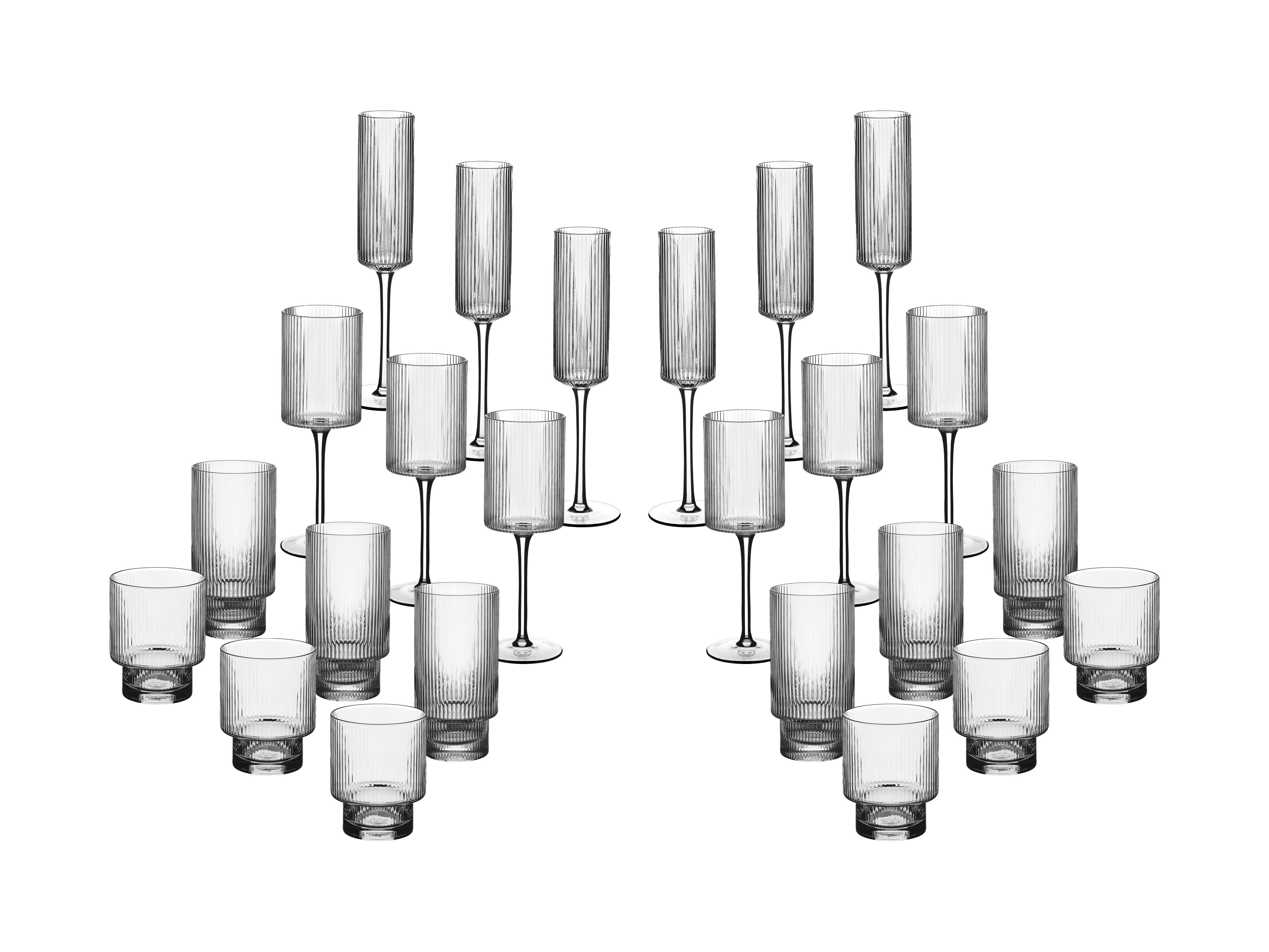 Full glassware set Linje - 24 pieces BJORN Sheer