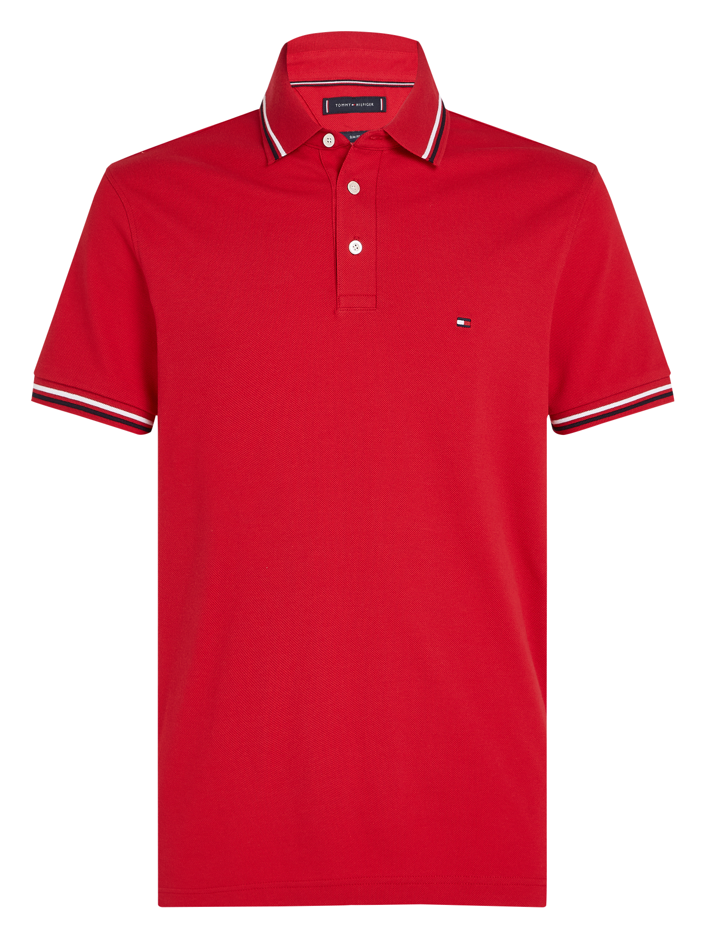 Short sleeve polo shirt TOMMY HILFIGER Red