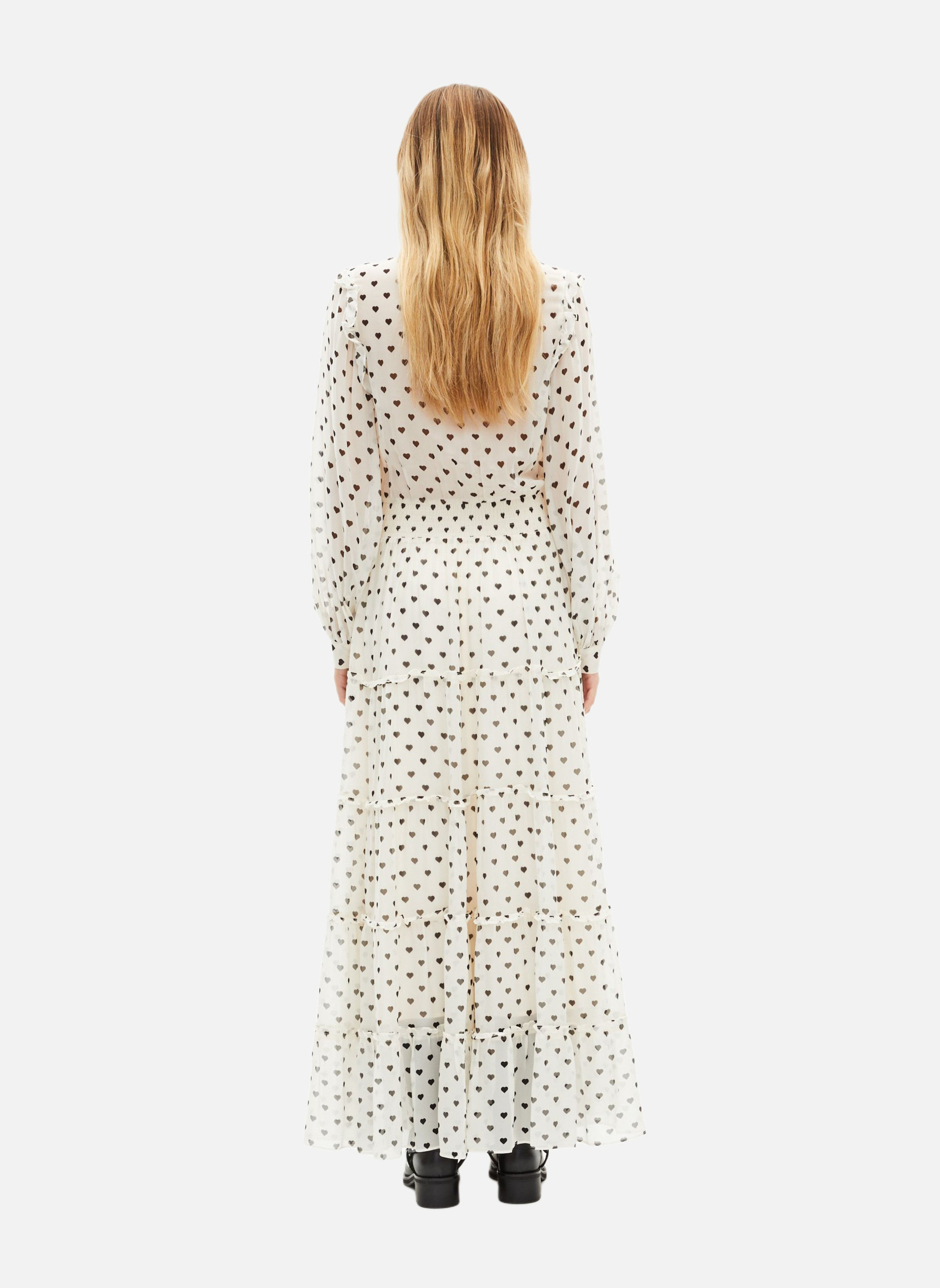 Long dress with heart print THE KOOPLES White