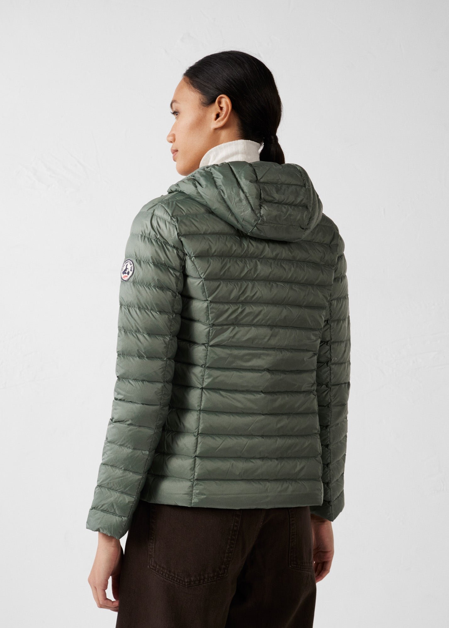 Lightweight hooded puffer jacket Cloe JOTT Green