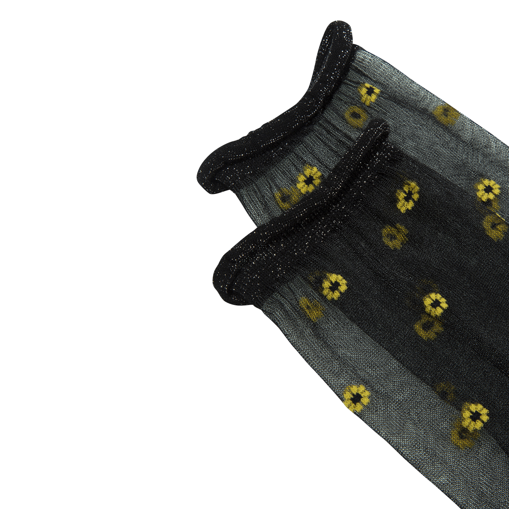 Printed tulle socks ANT45 Black