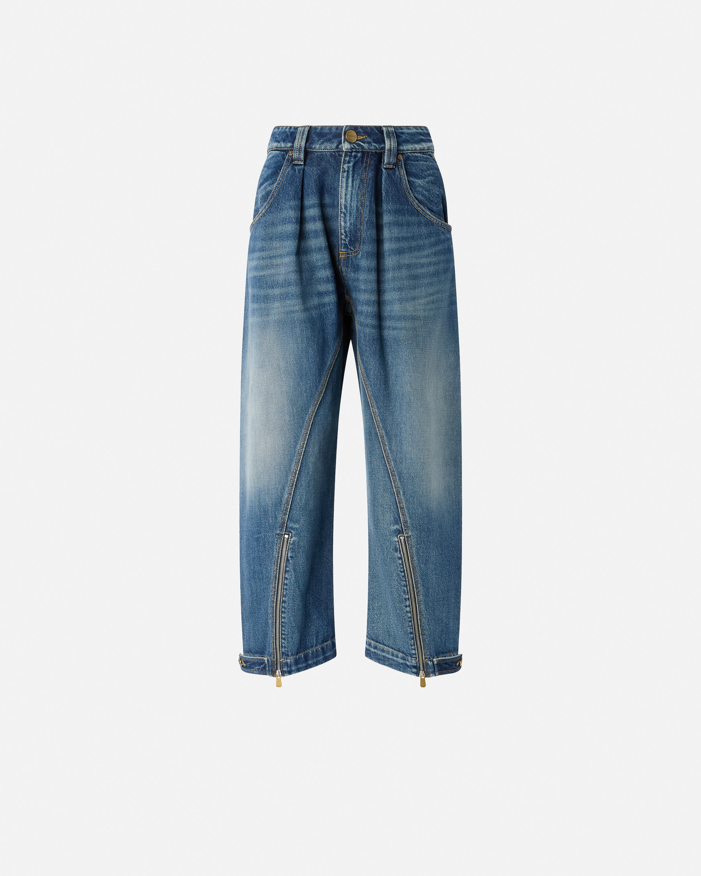 Balloon jeans with zip closures PINKO Blue