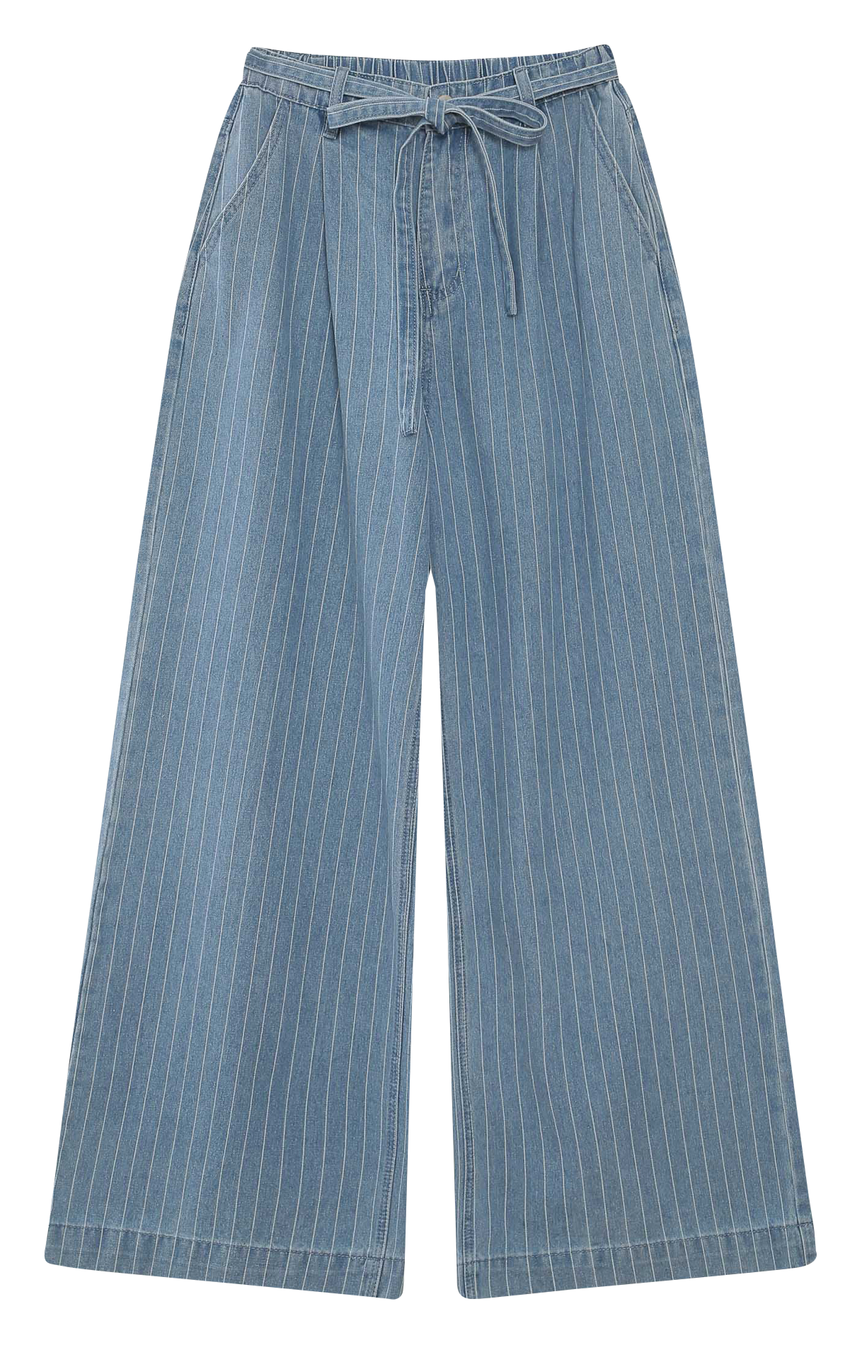 <p>Baggy Jeans mit hoher Taille und Streifen</p> GRACE ET MILA Blau