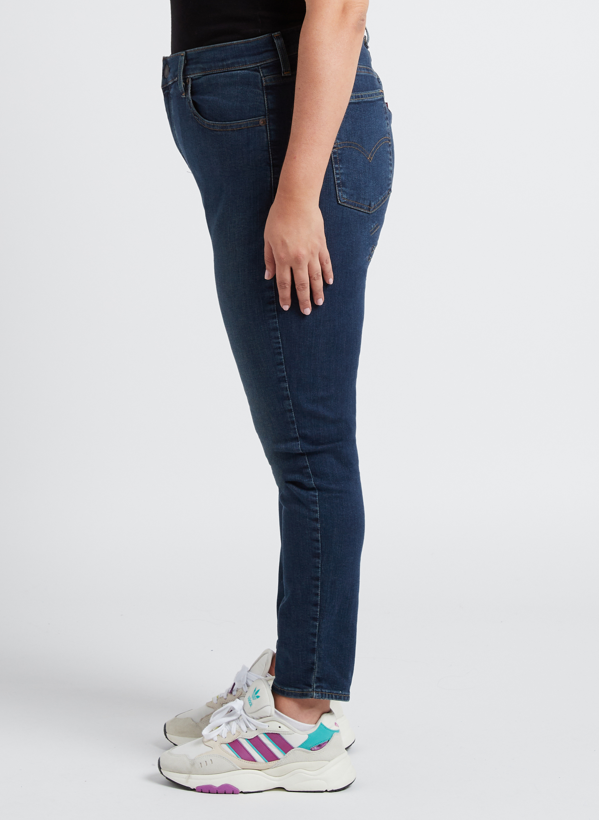 Jean skinny taille haute LEVI'S Jean Délavé