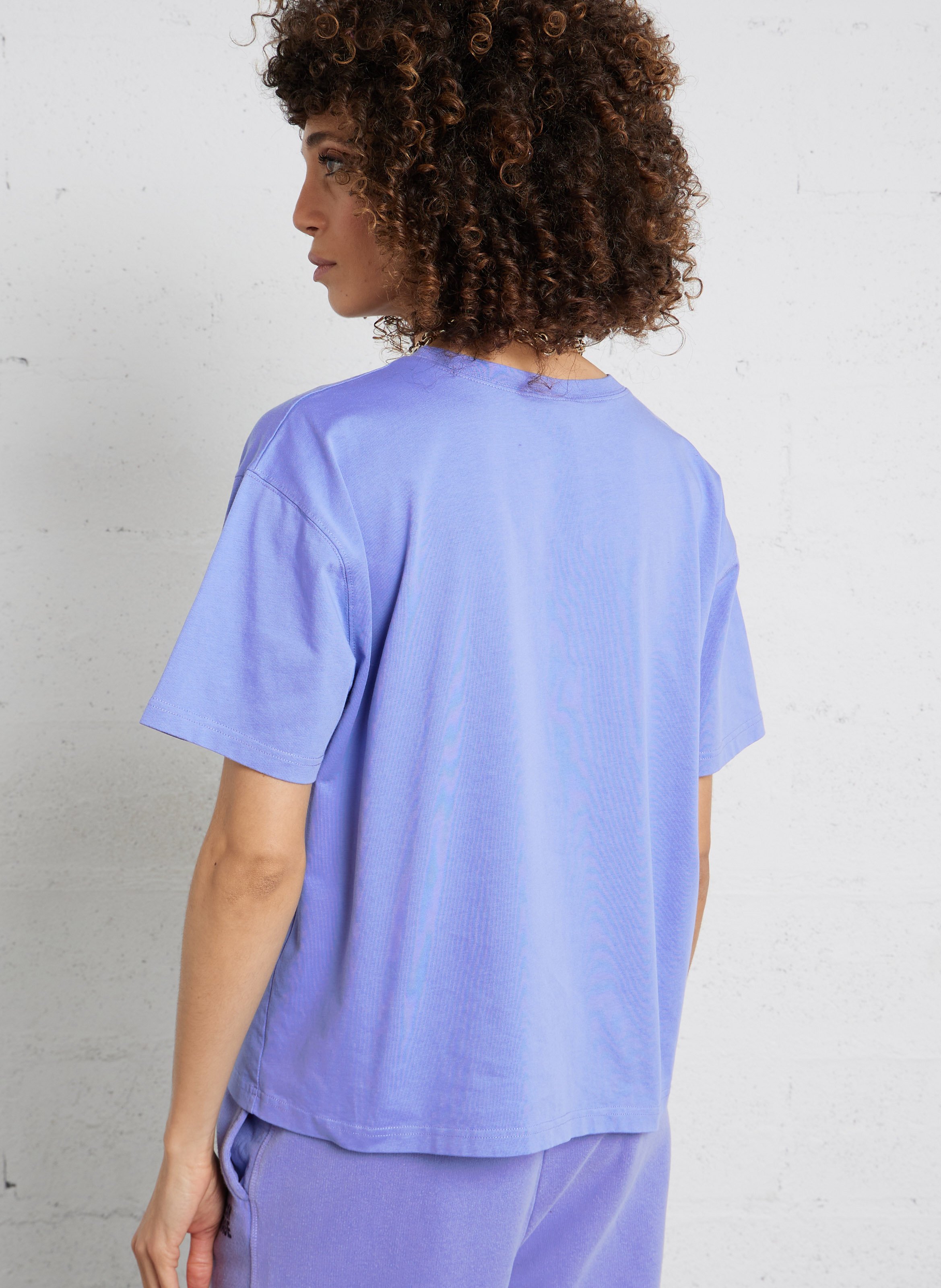 Loose-fit round-neck cotton T-shirt AMERICAN VINTAGE Blue
