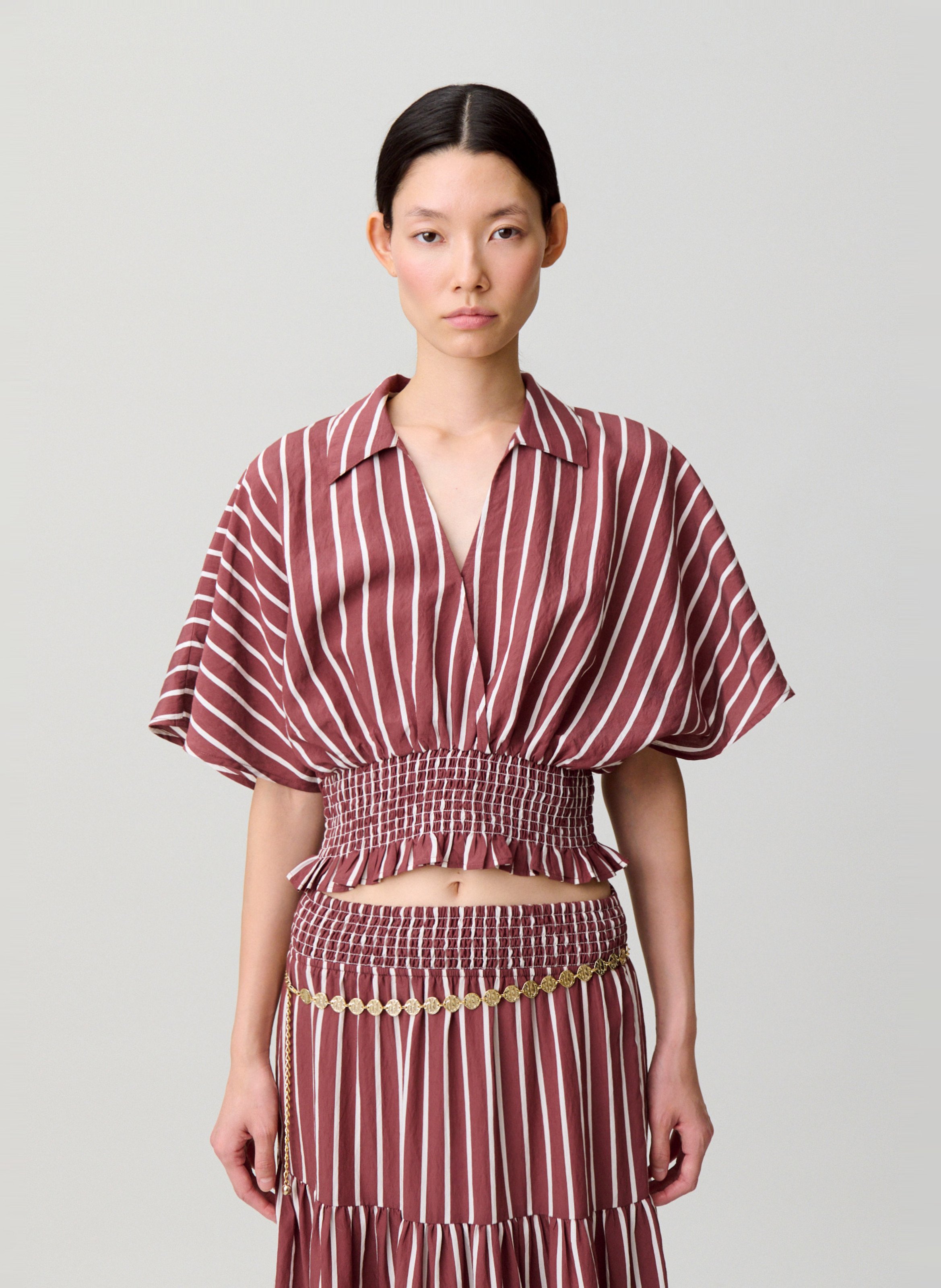 Gestreepte crop top CLAUDIE PIERLOT Veelkleurig