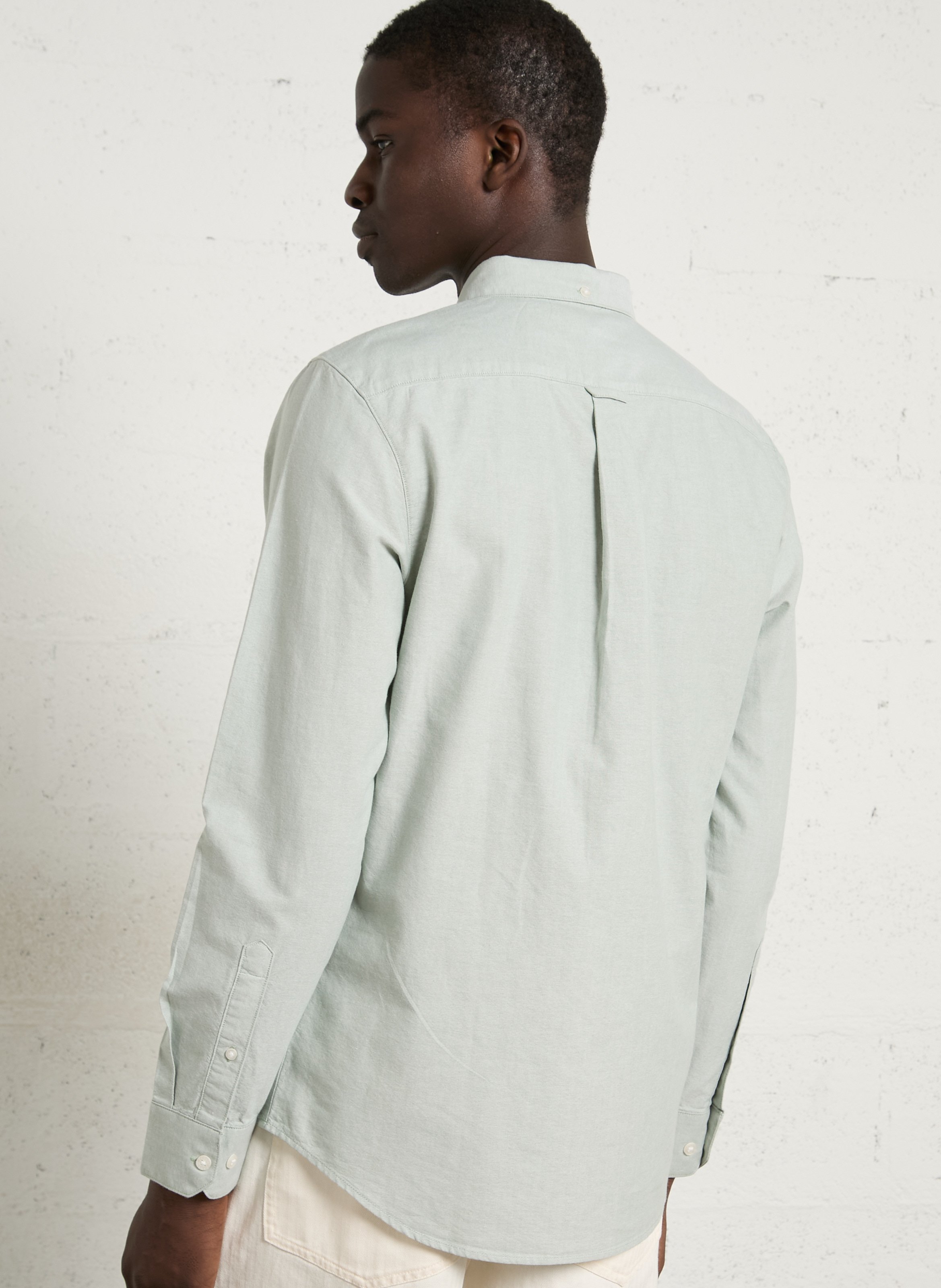 Slim-fit overhemd van biologisch katoen FARAH Groen