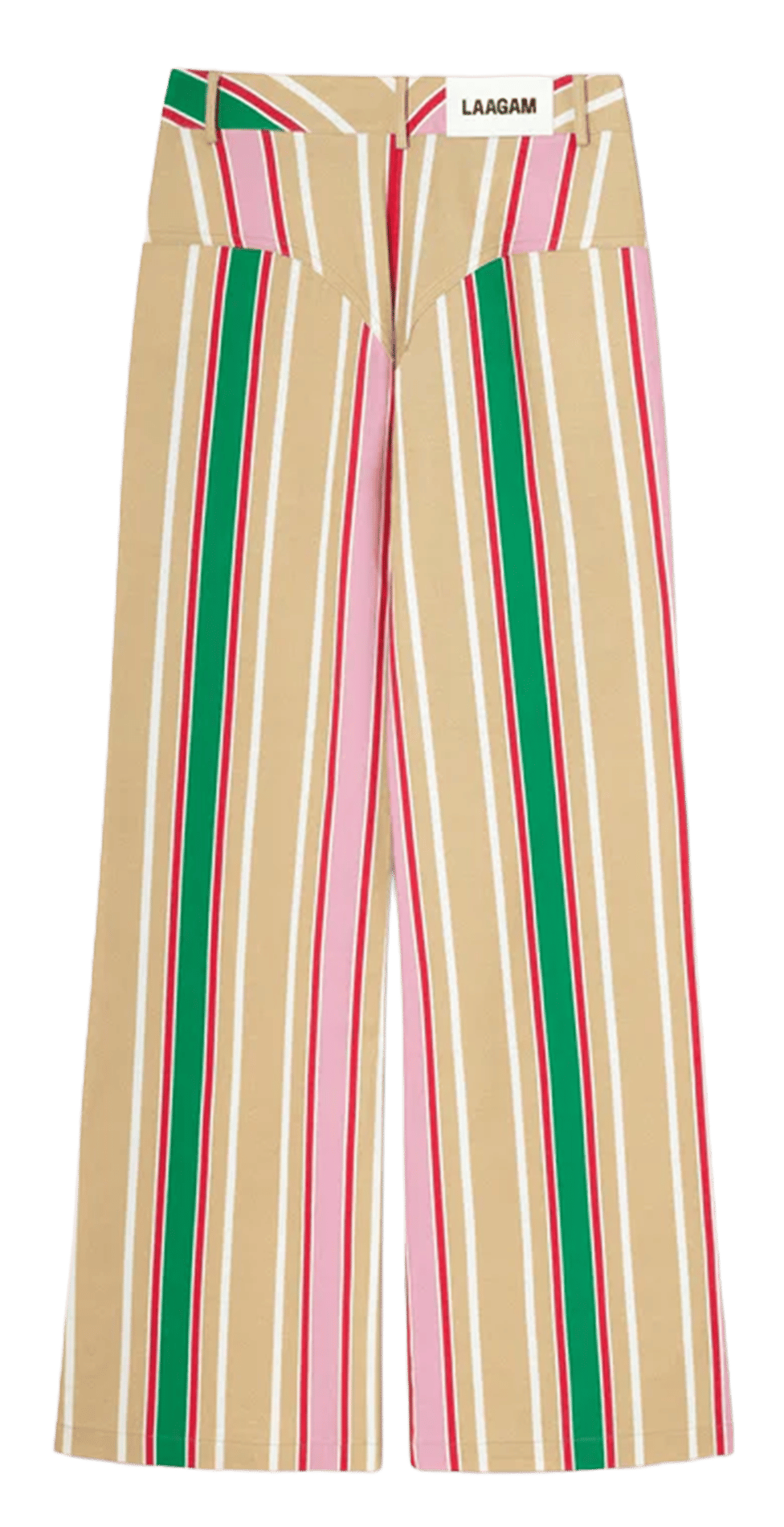 Straight striped cotton pants LAAGAM Brown