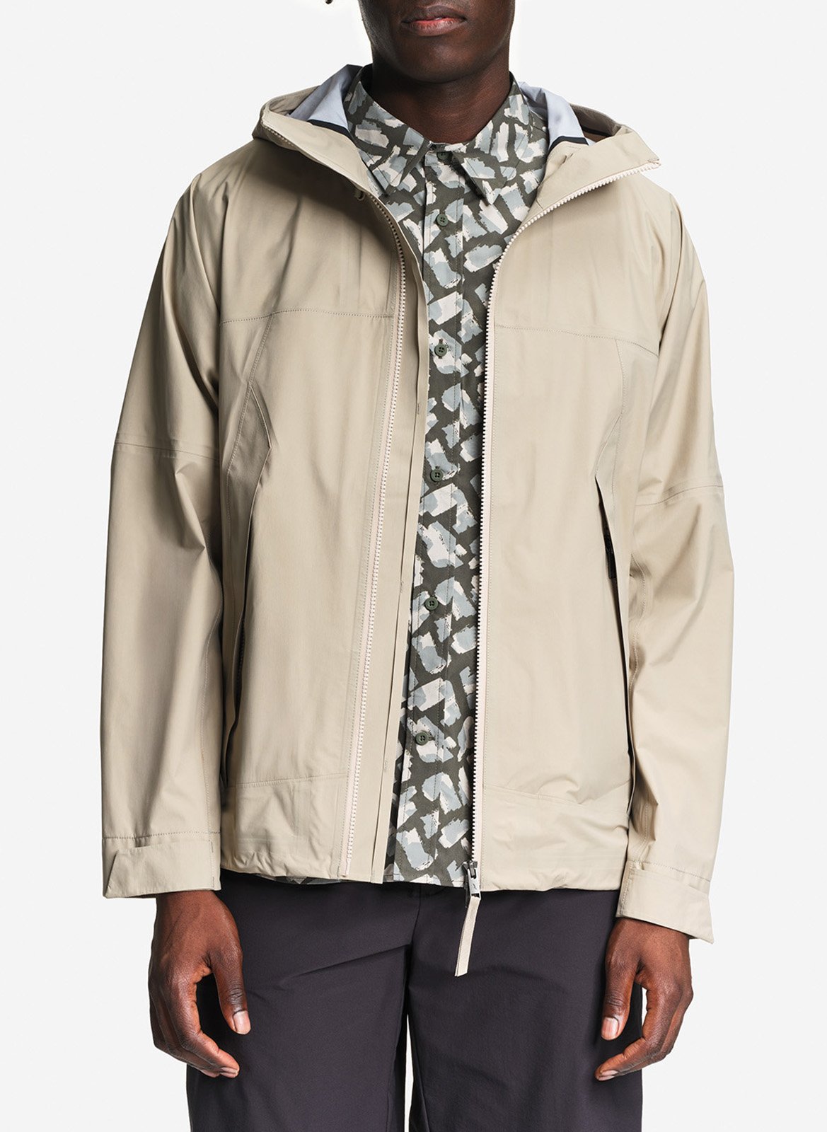 Solid hooded parka coat AIGLE Beige
