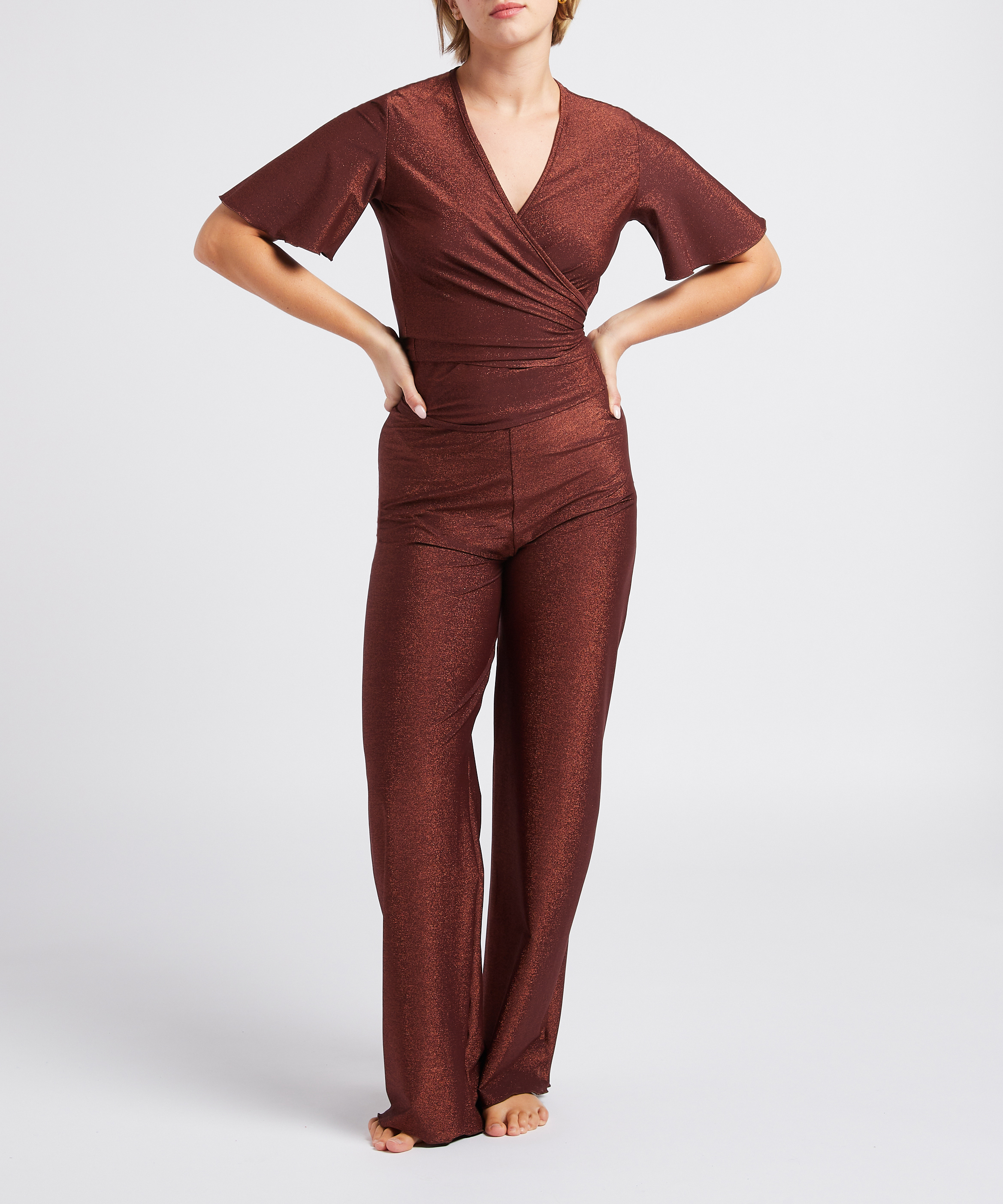 Wickel-Top mit V-Ausschnitt LA NOUVELLE Golden