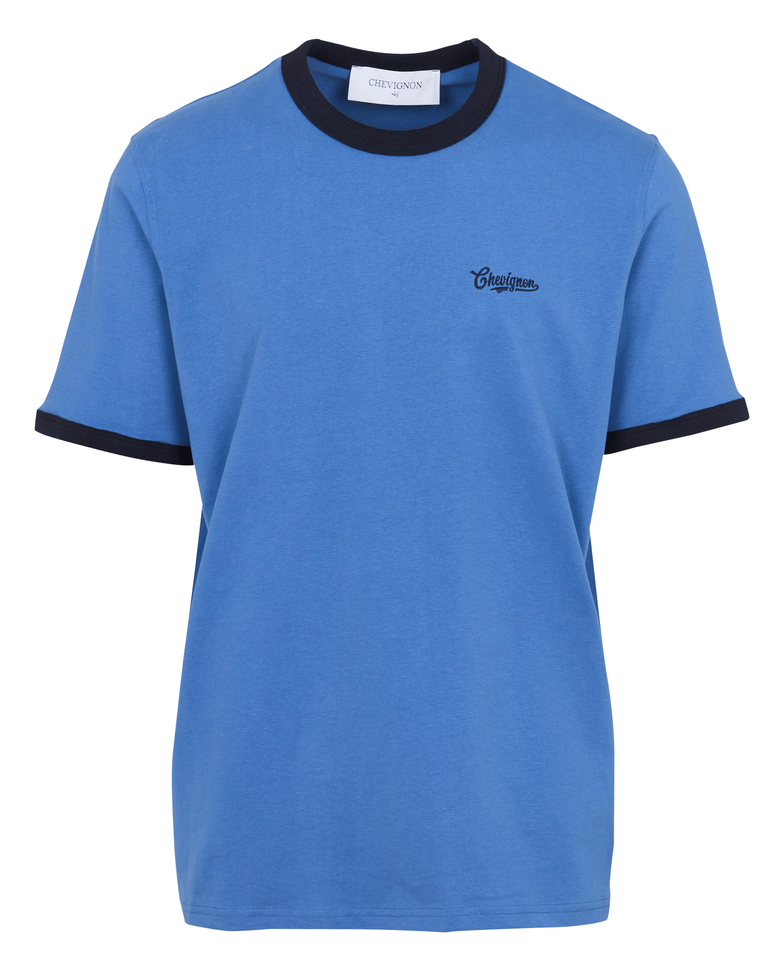 Straight screen-printed round-neck T-shirt CHEVIGNON Blue