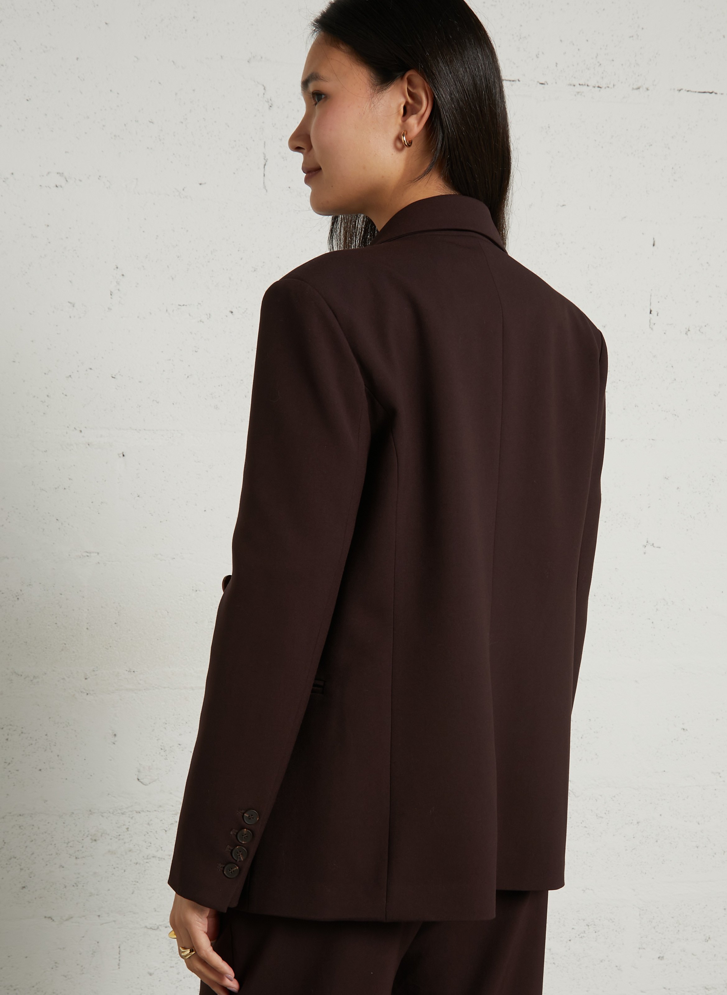 Straight-cut blazer SUNCOO Plums