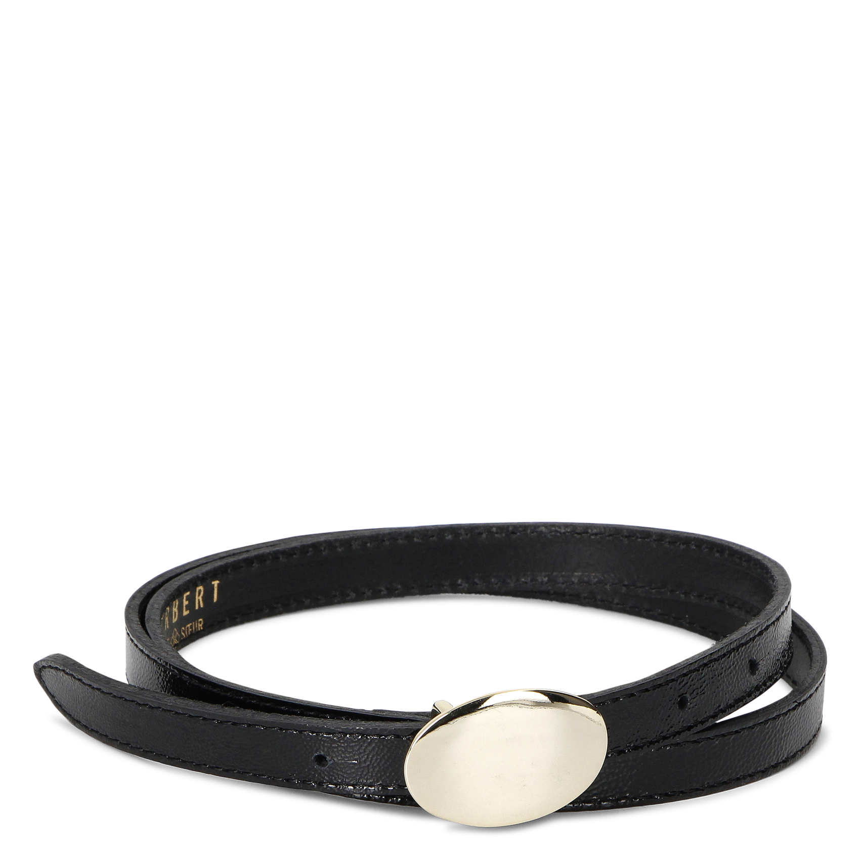 Ceinture en cuir HERBERT FRERE SOEUR Noir