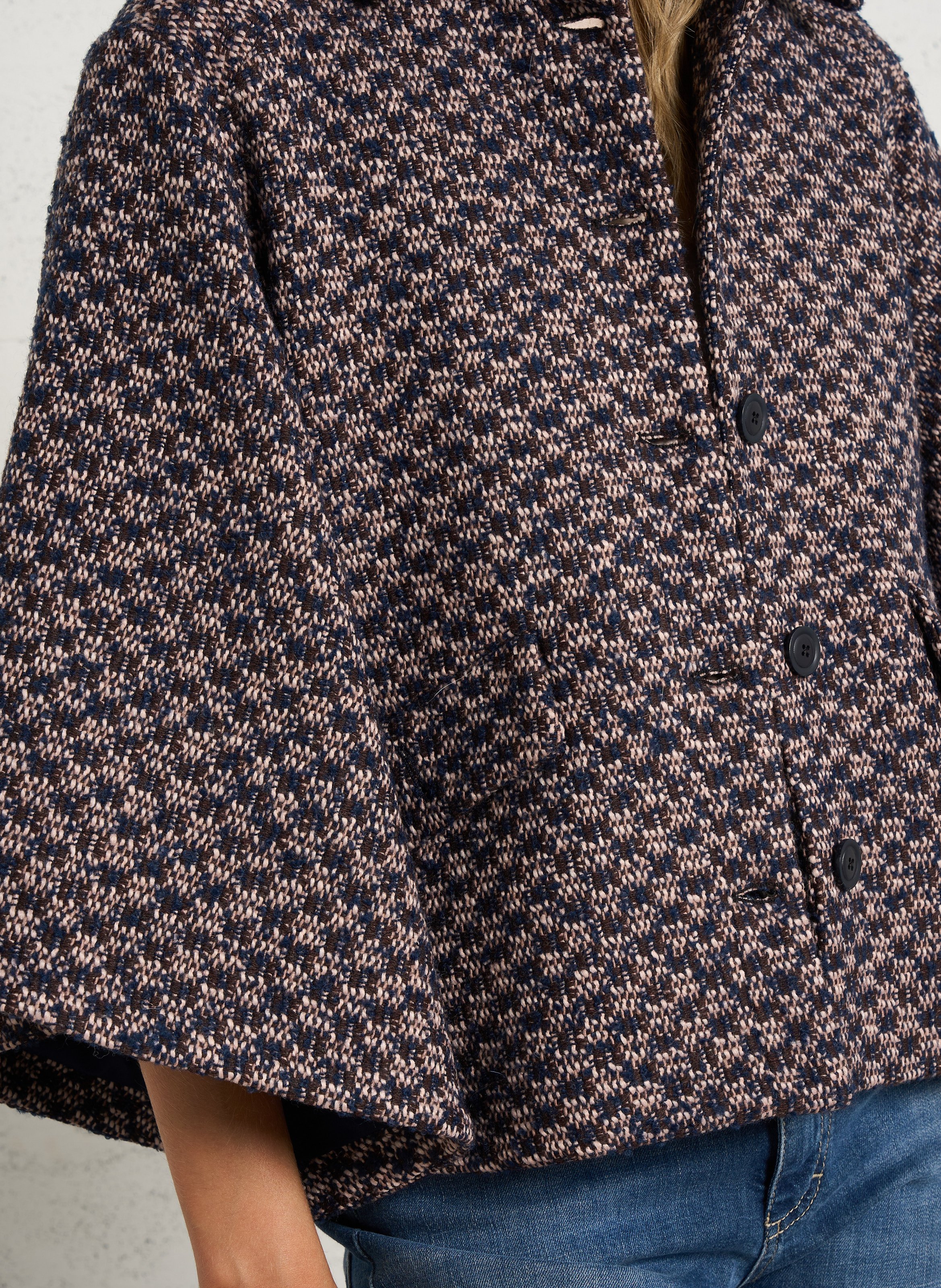 Oversized tweed effect jacket PLEASE Blue