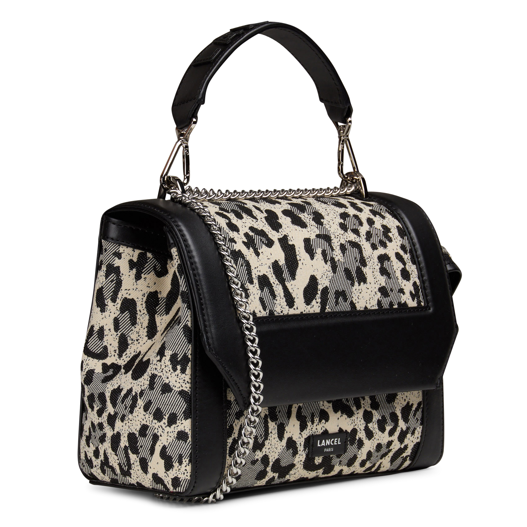 Leather shoulder bag LANCEL Black