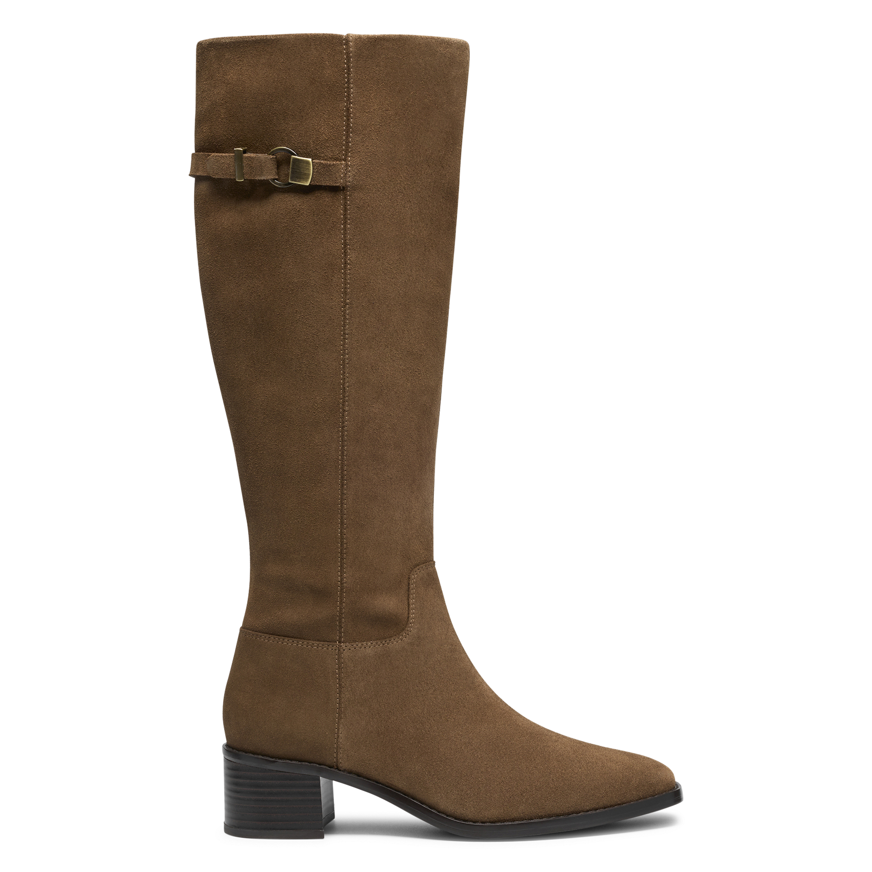 Bottes à bout carré en cuir CLARKS Marron