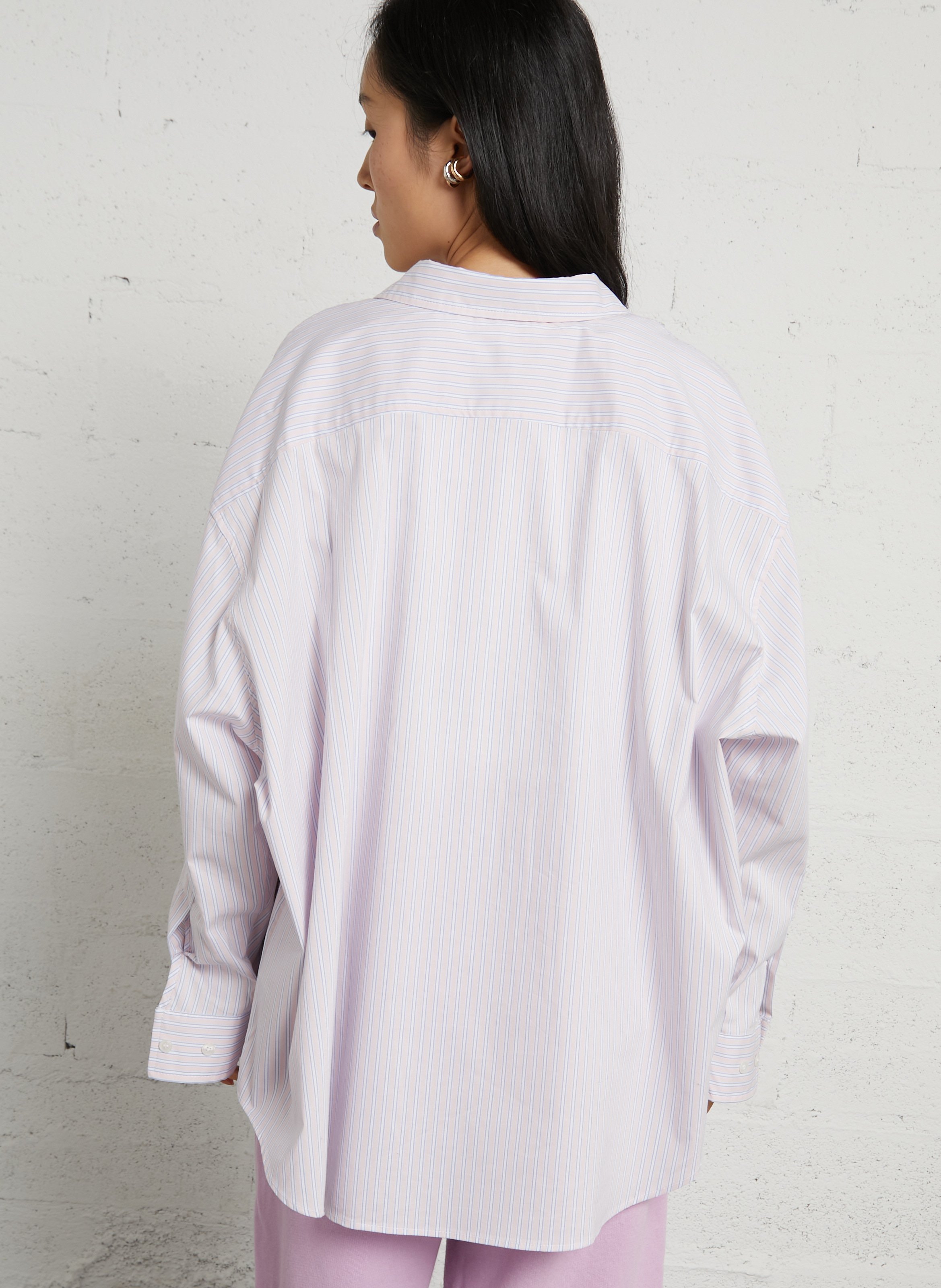 Loose-fit organic cotton shirt AMERICAN VINTAGE Pink