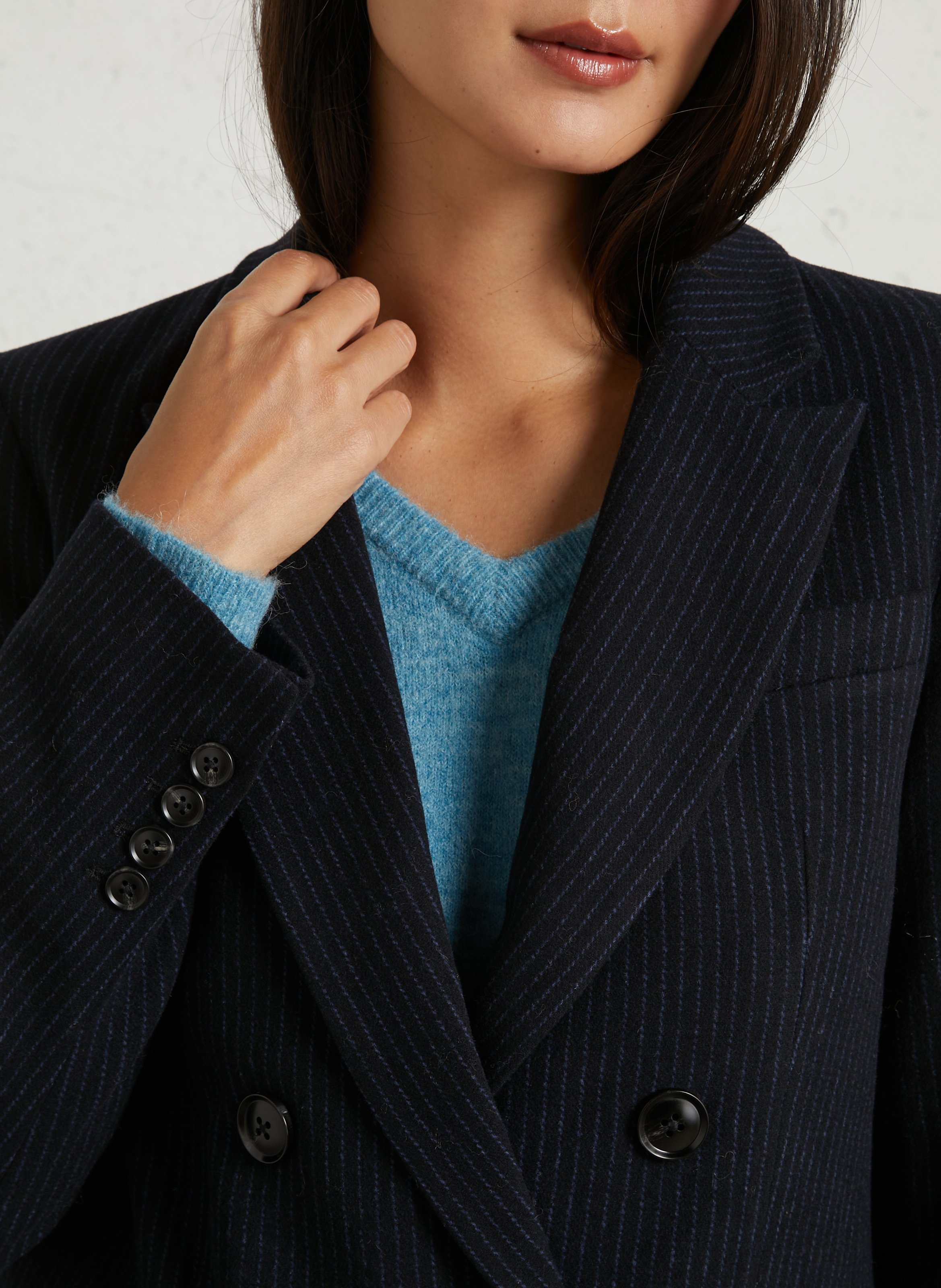 Gestreifter Blazer LEON & HARPER Blau