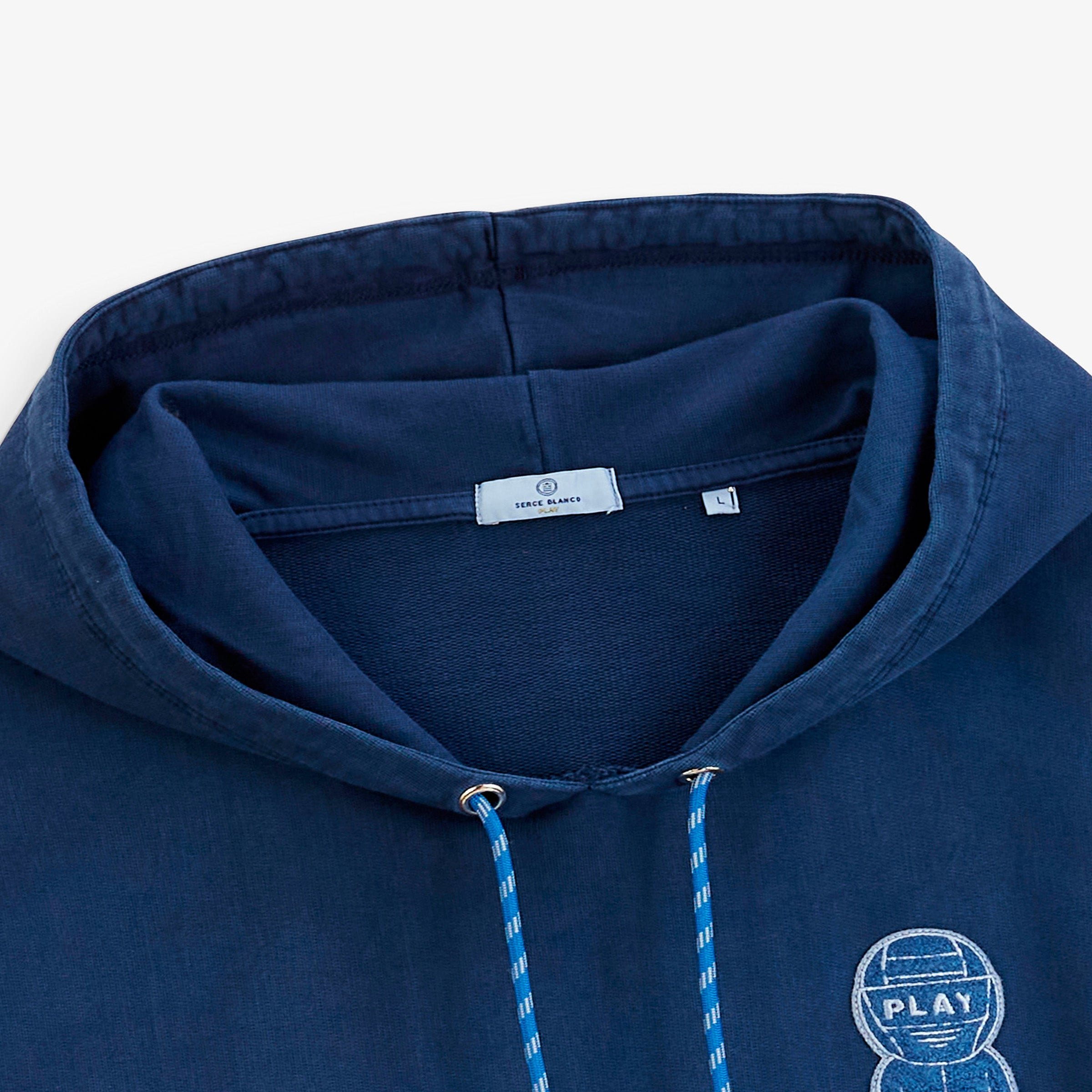 Washed Hoodie SERGE BLANCO Blue