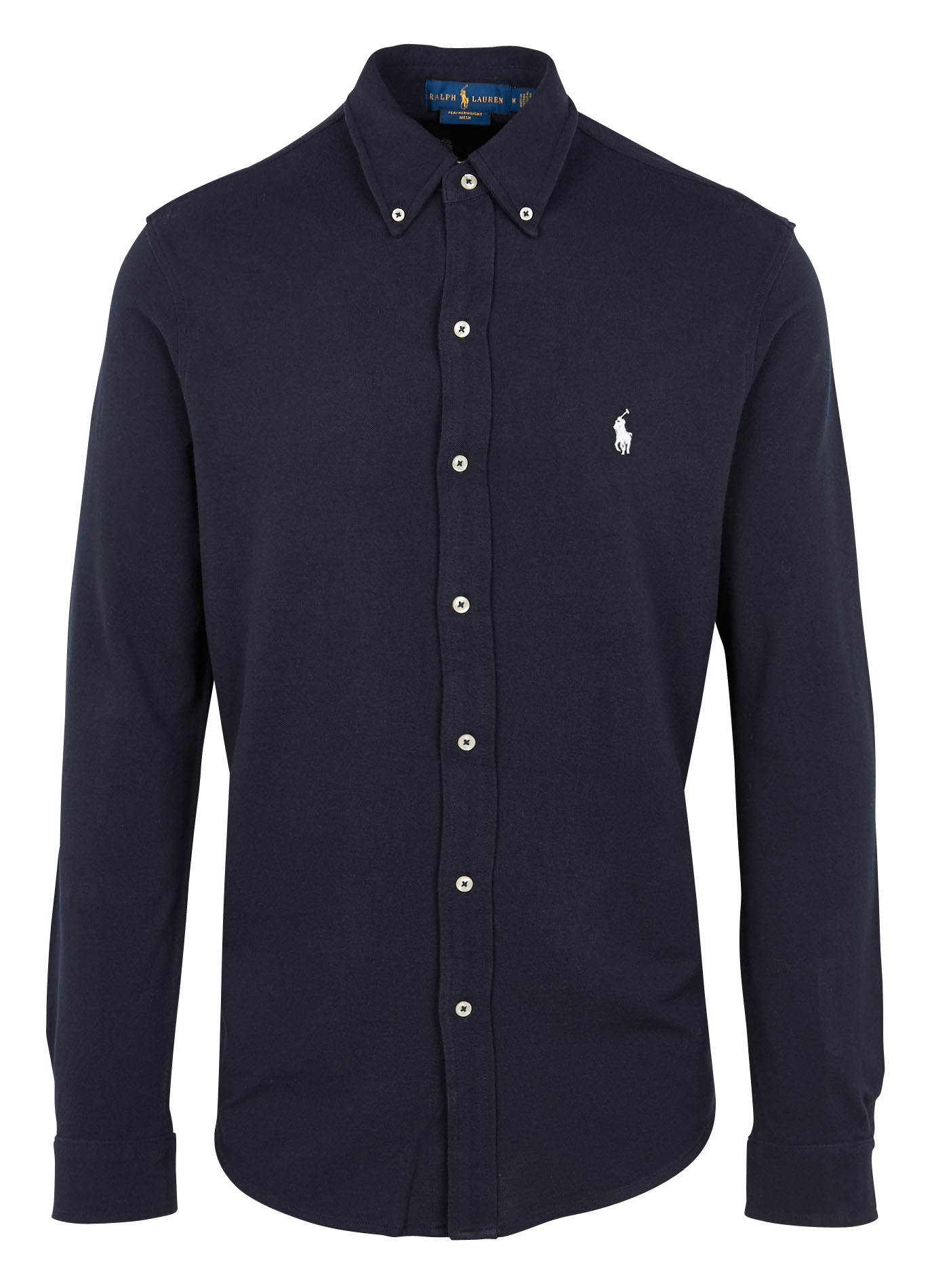 Chemise col américain regular-fit en piqué de coton POLO RALPH LAUREN Bleu