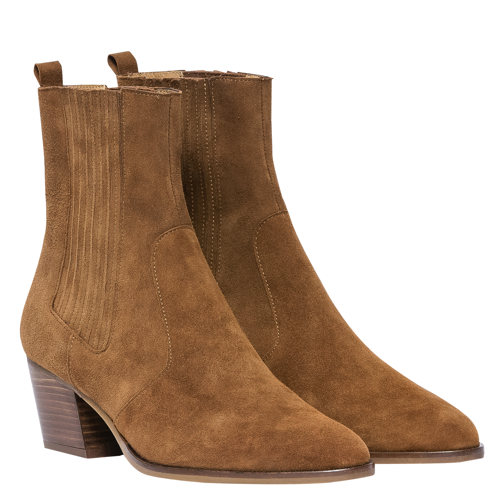 Bottines en cuir de chèvre  BOCAGE Marron