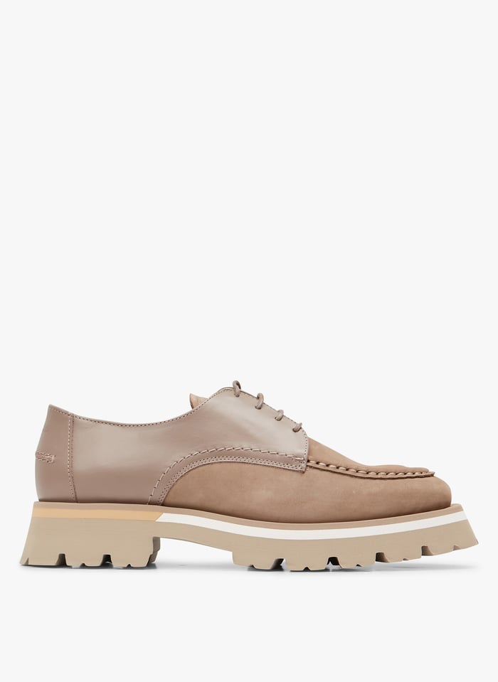 Derbies en cuir Marron