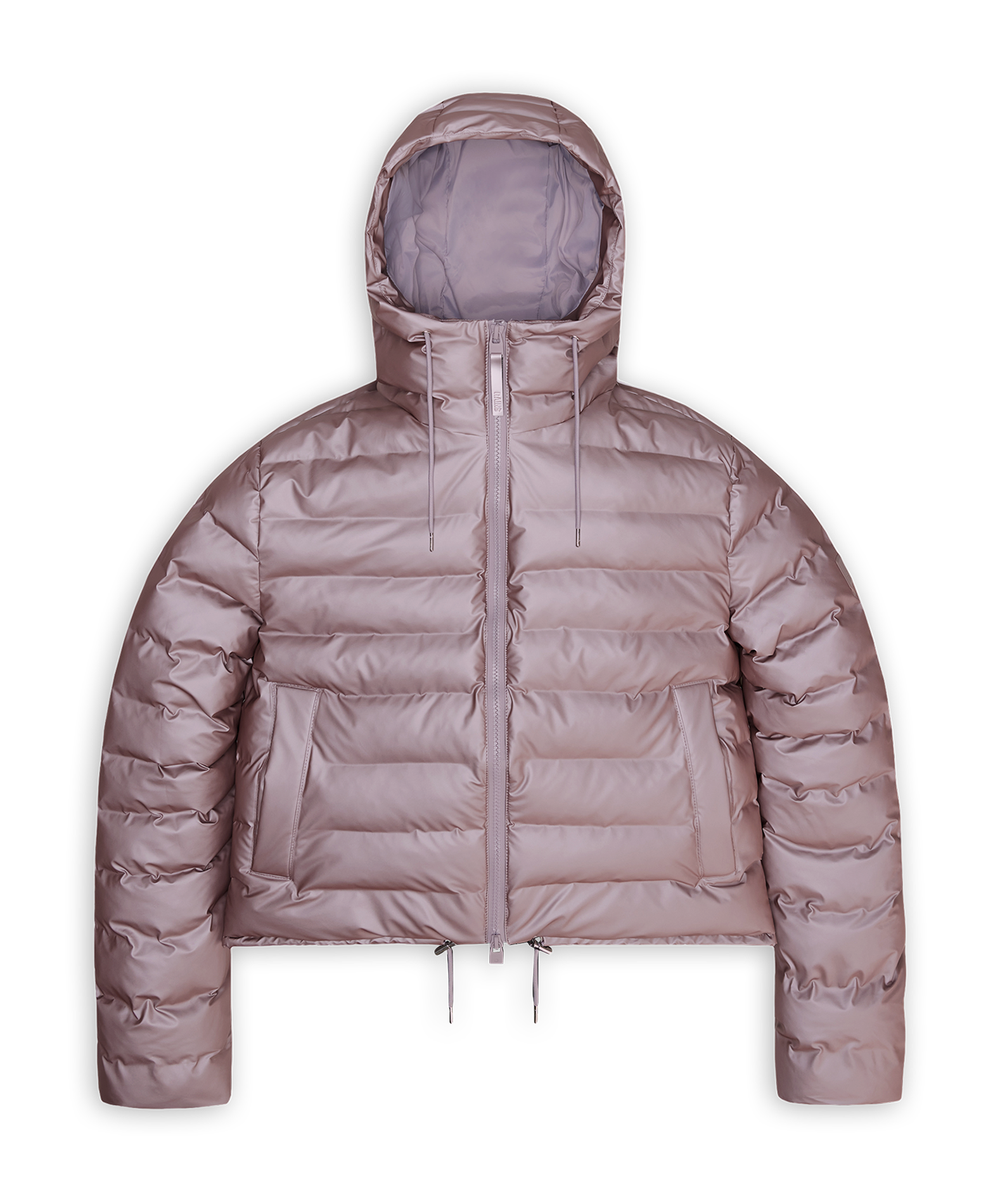 Oversized padded jacket with hood RAINS Pink