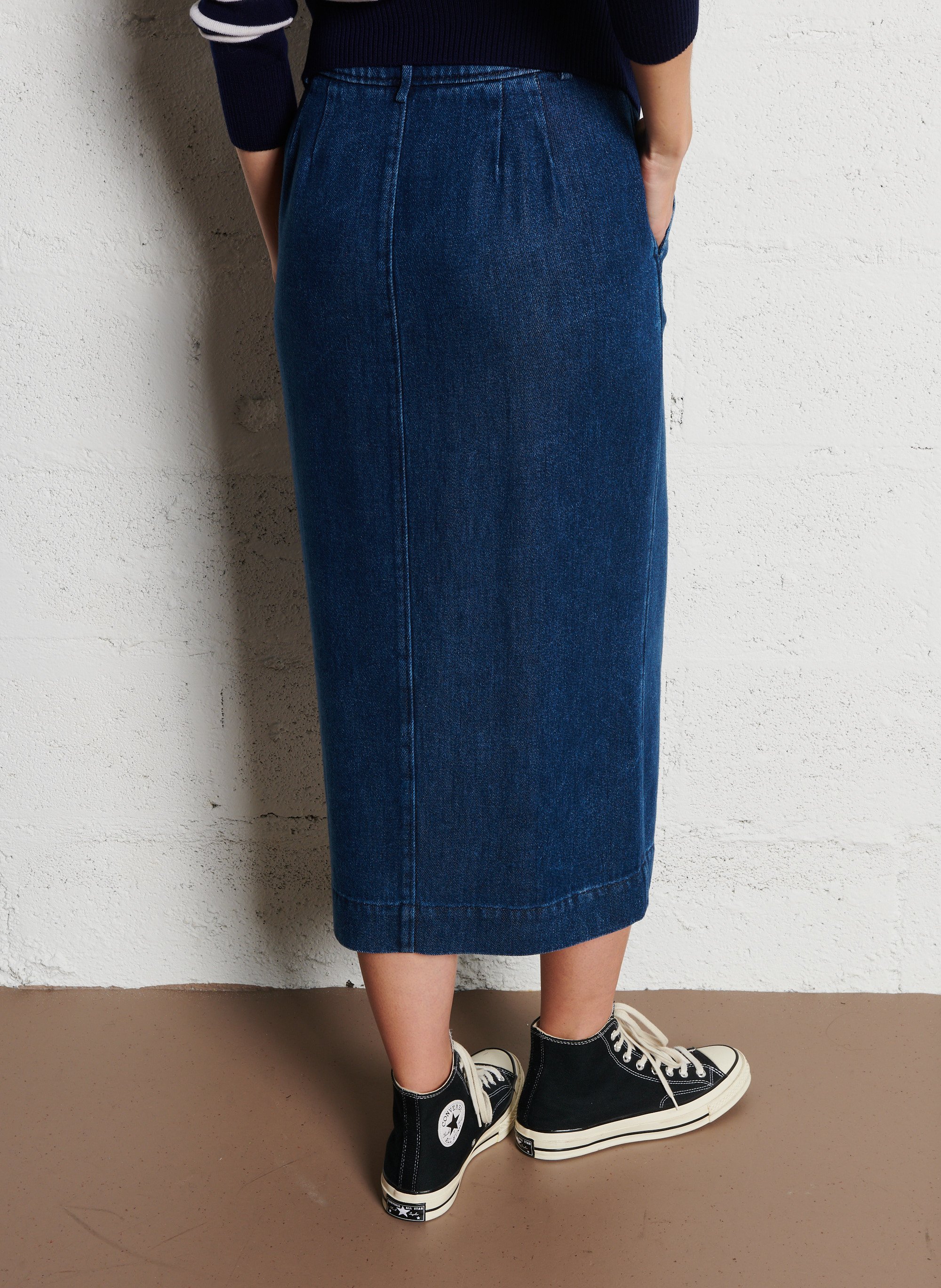 Jupe en jean HARTFORD Bleu