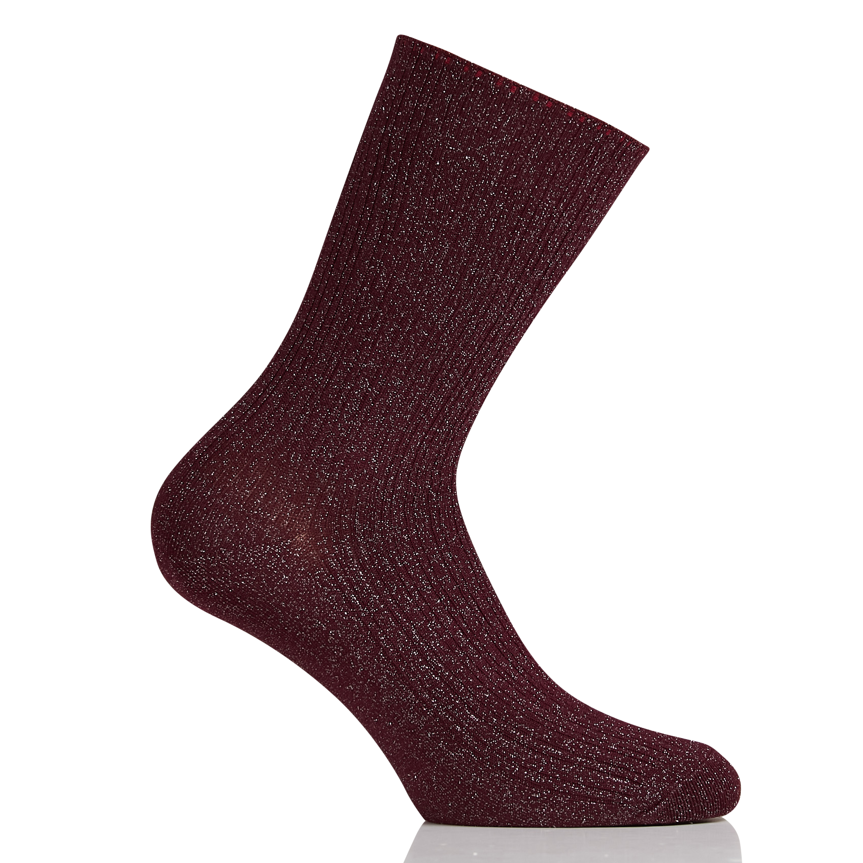 Chaussettes mi-hautes à côtes en coton mélangé SESSUN Rose