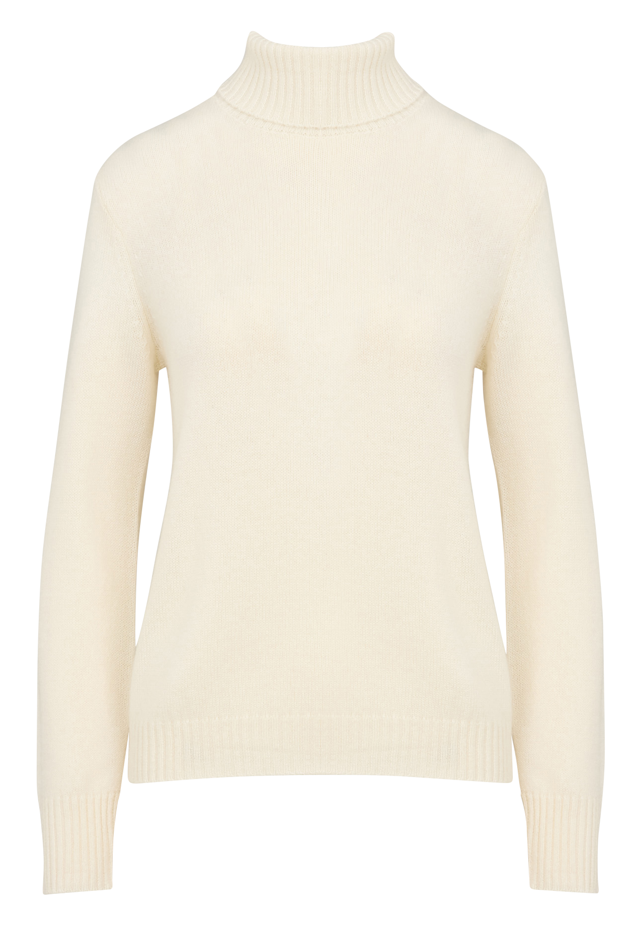 Straight cashmere turtleneck sweater MAISON 123 Beige