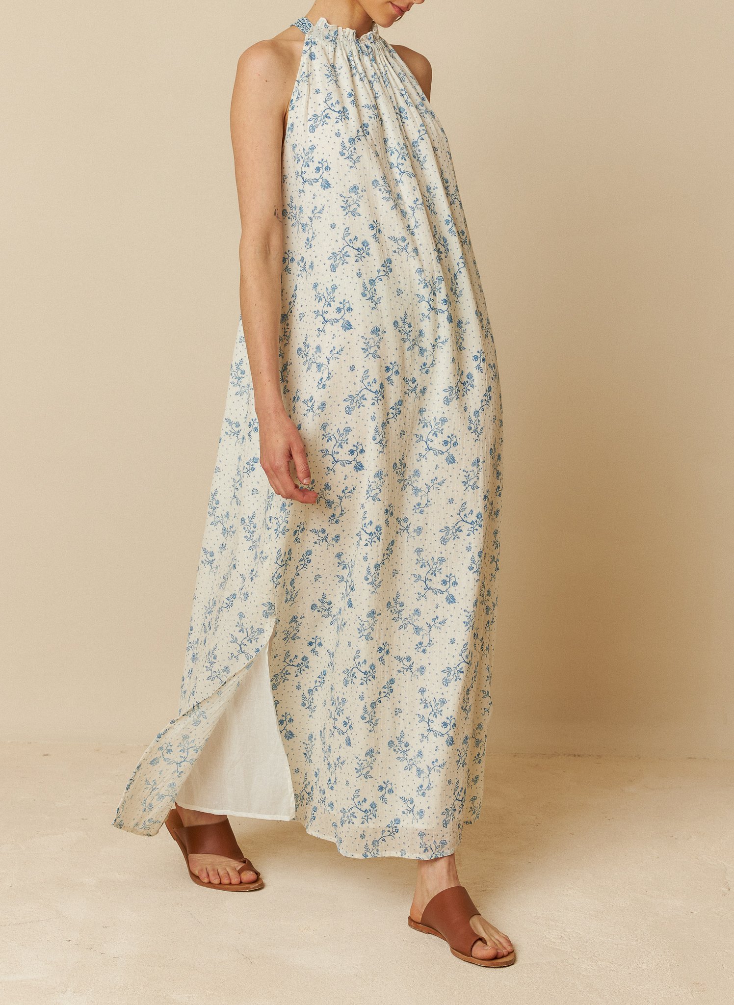 Long printed cotton dress INDI & COLD