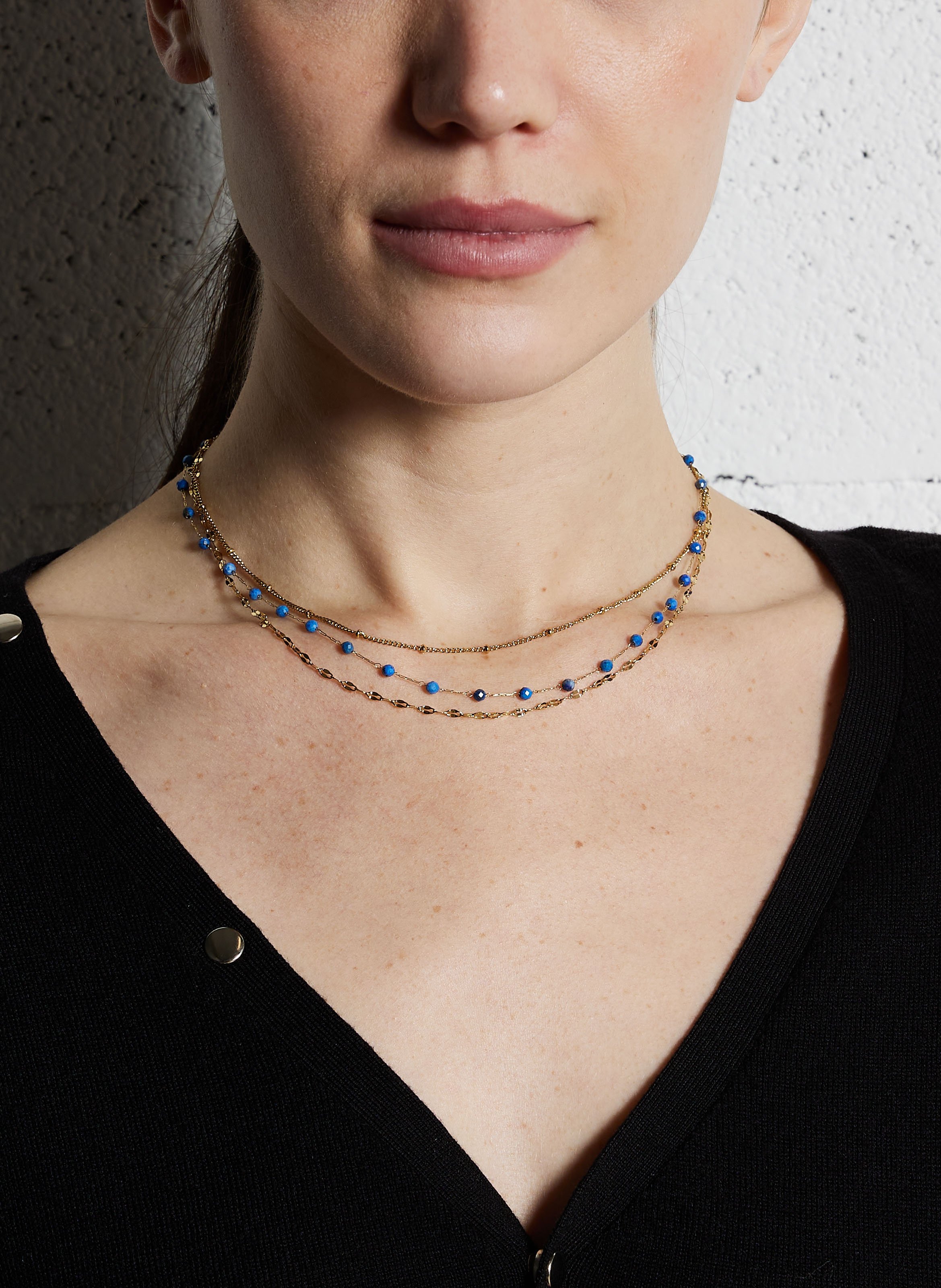 Layered necklace AU PRINTEMPS PARIS Blue
