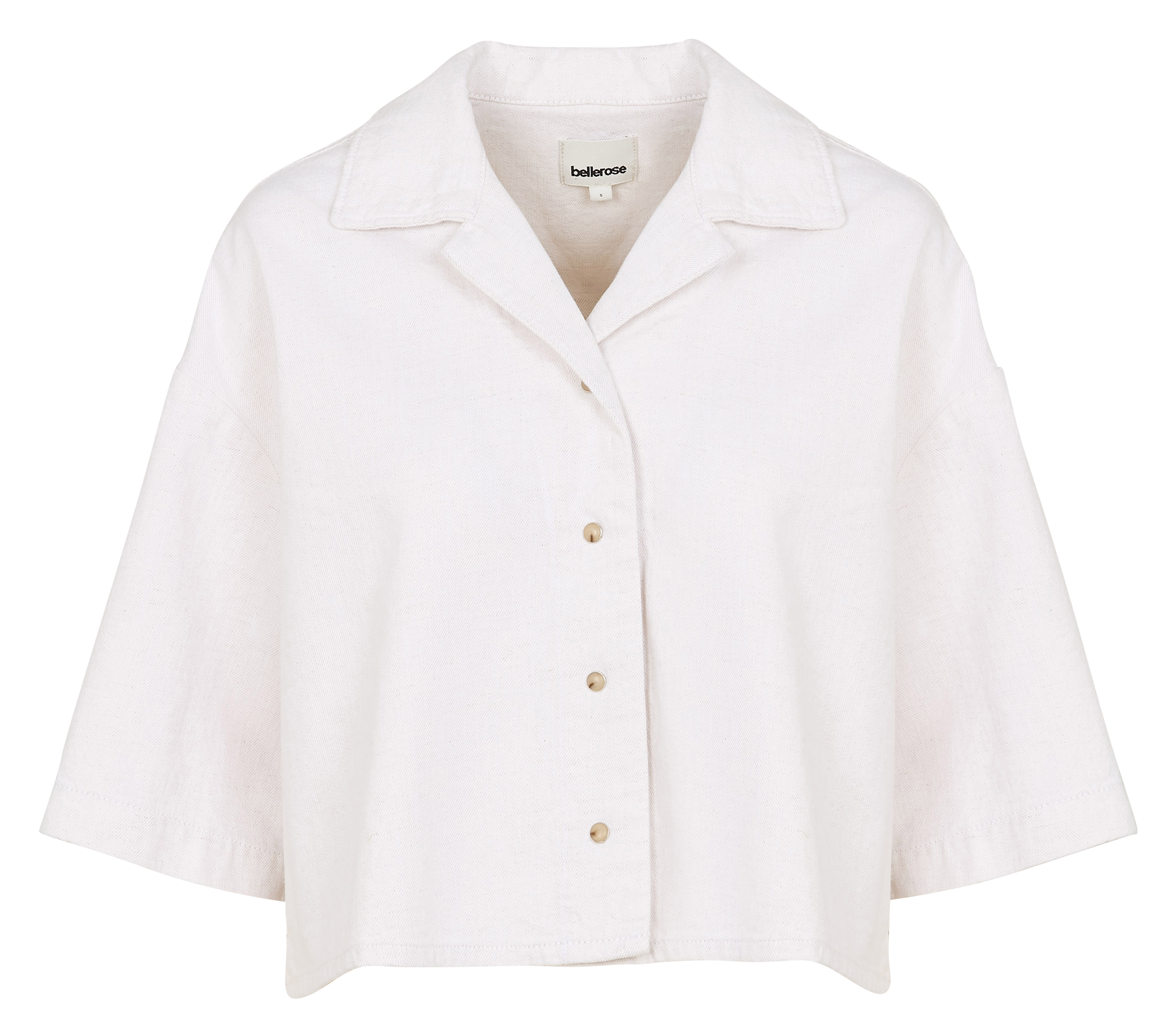 Camisa asimétrica de mezclilla Blanco