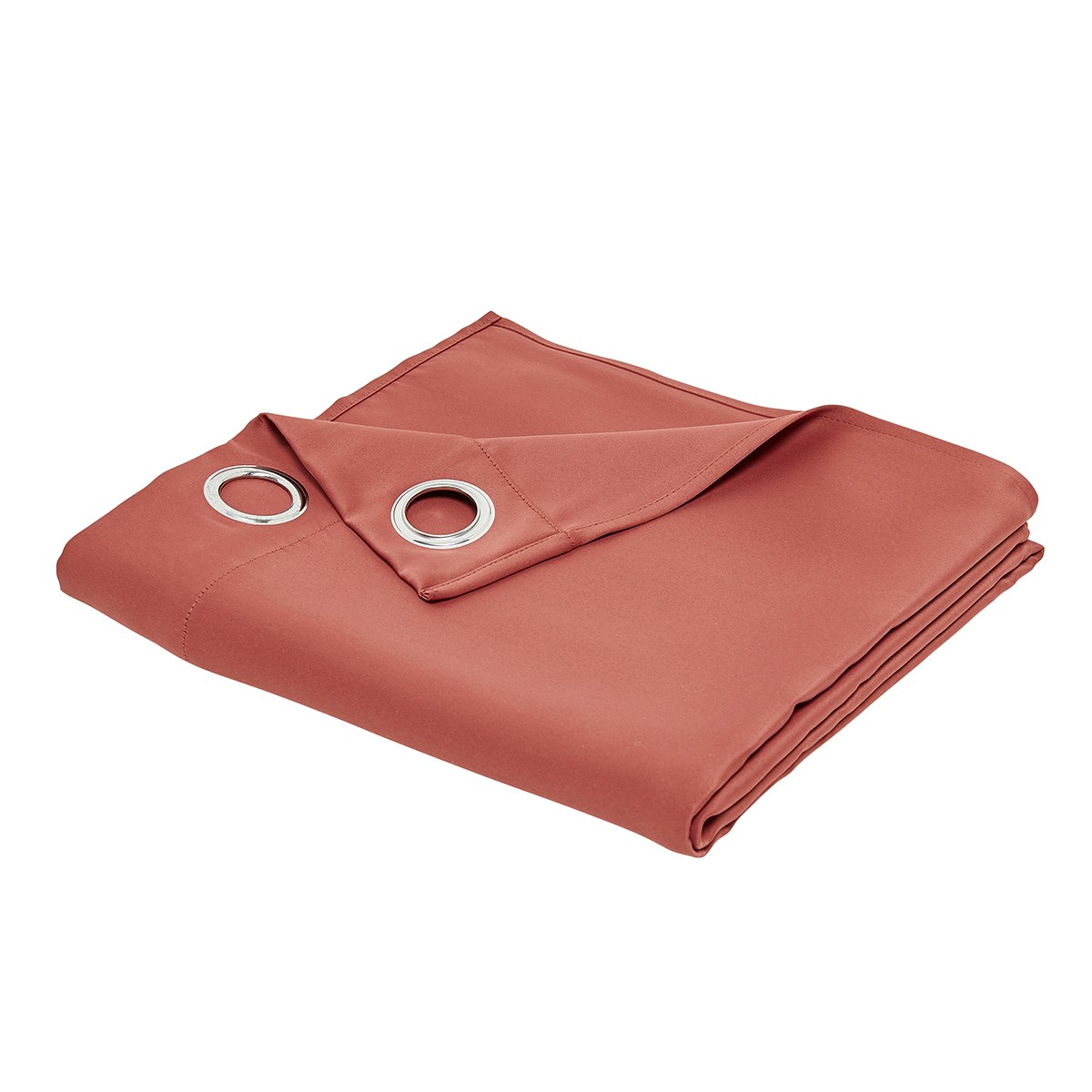 Rideau occultant à œillets uni Rouge