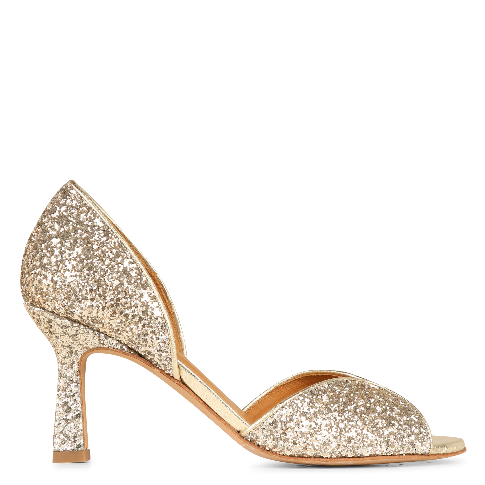 High Heel Glitter Sandals BOBBIES Golden