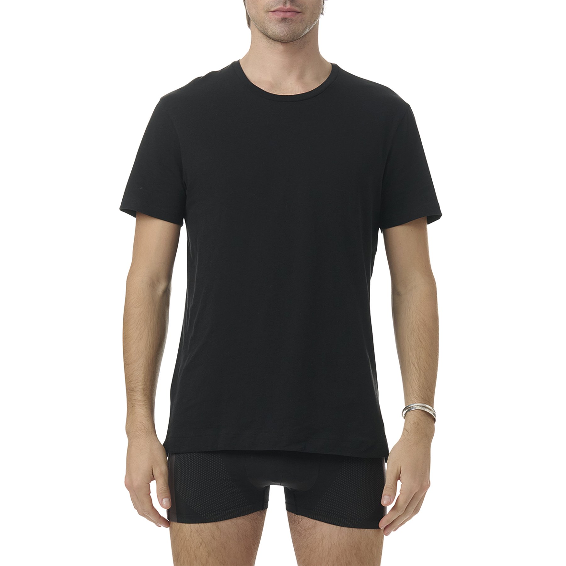 Set of 2 round neck men's comfort core cotton adidas original t-shirts ADIDAS UNDERWEAR Black