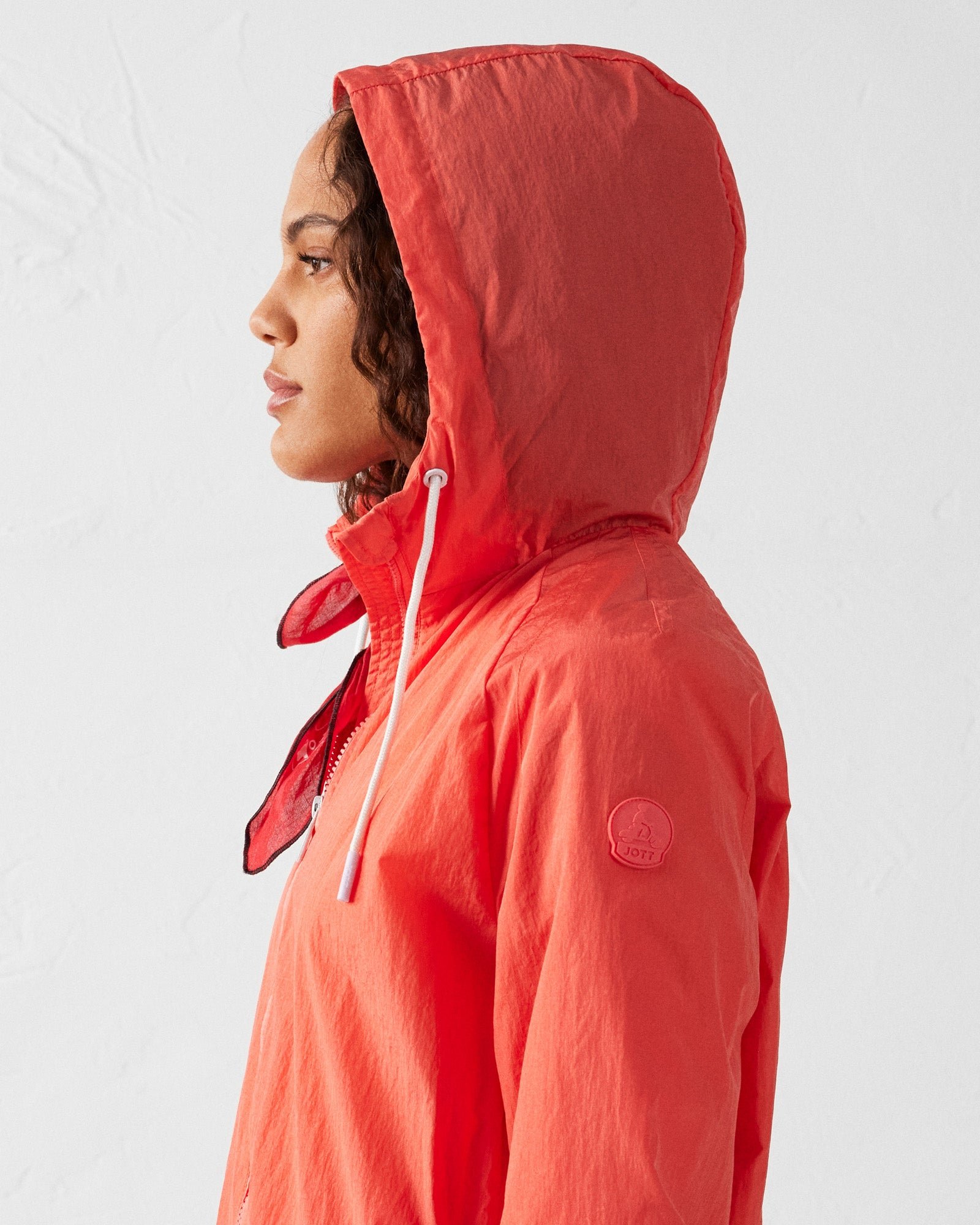 Light hooded windbreaker jacket Alize JOTT Pink