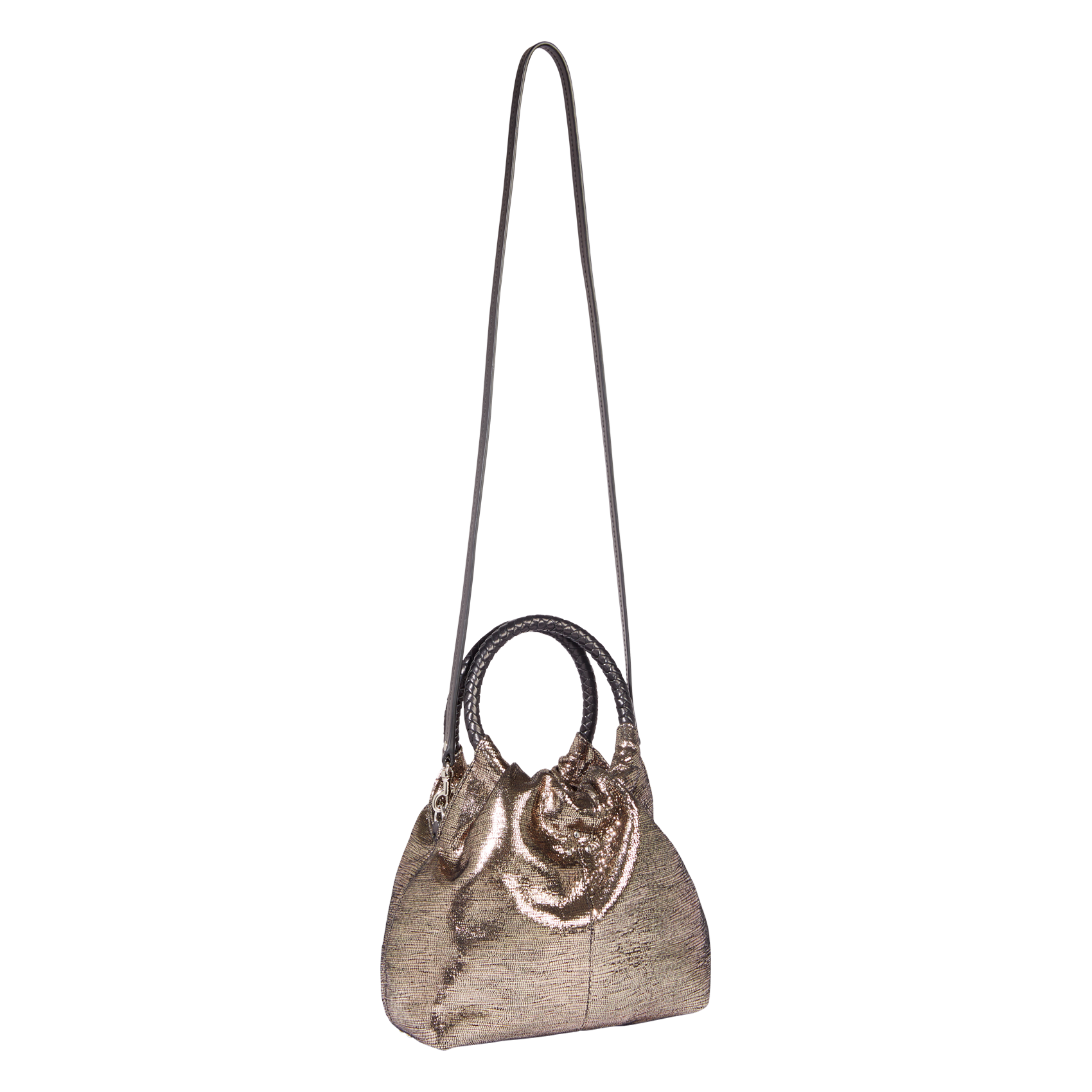 Metallic shoulder bag JEROME DREYFUSS Silver