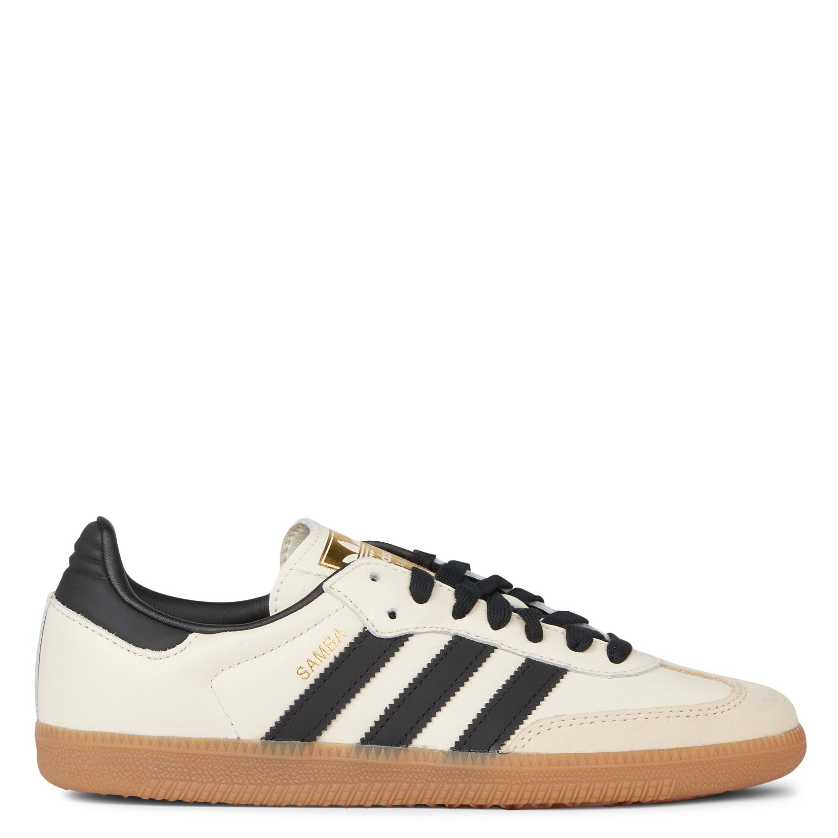 Low-top lace-up leather sneakers ADIDAS Beige