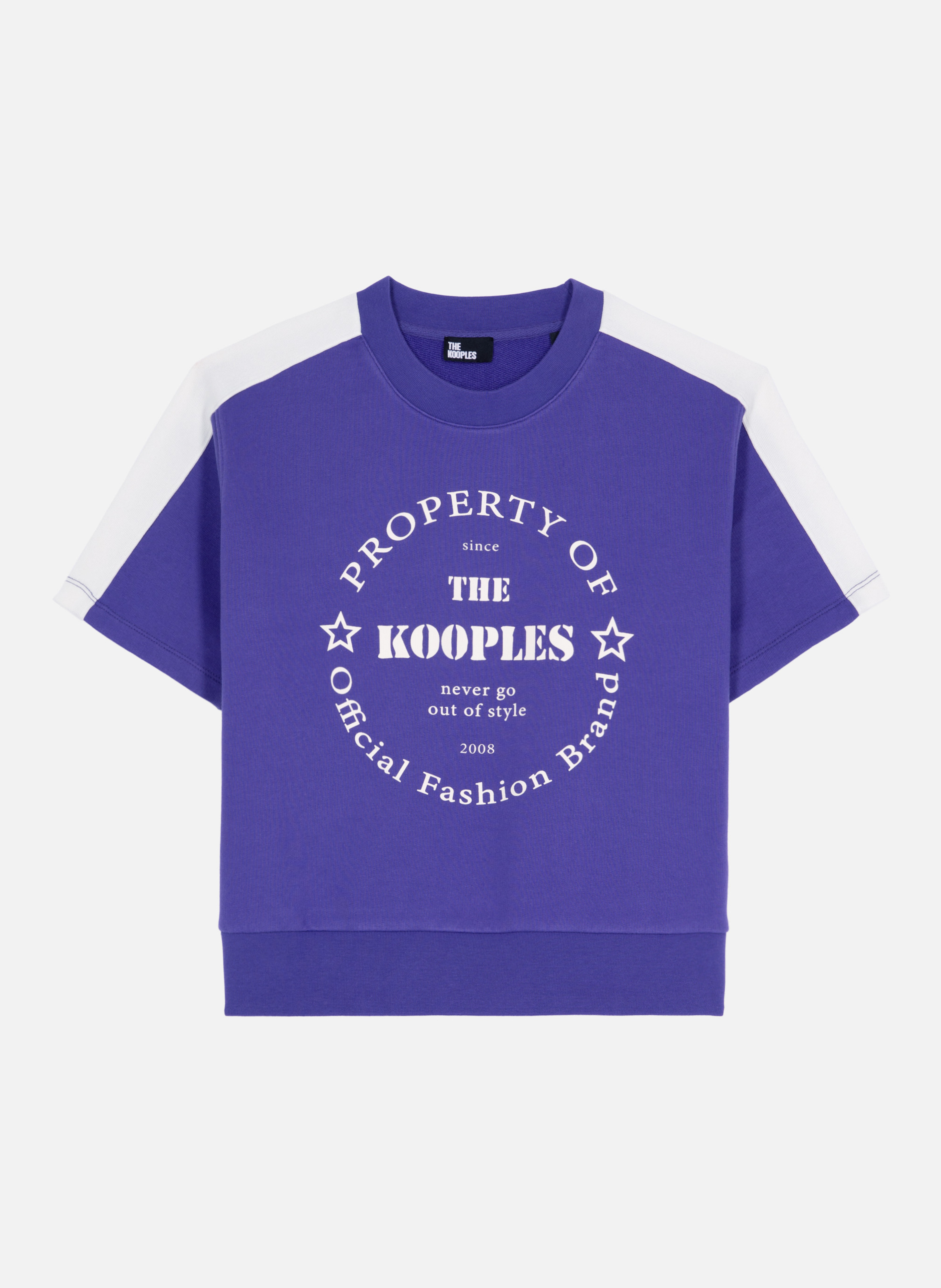 Short-sleeved sweatshirt with screen printing THE KOOPLES Purple