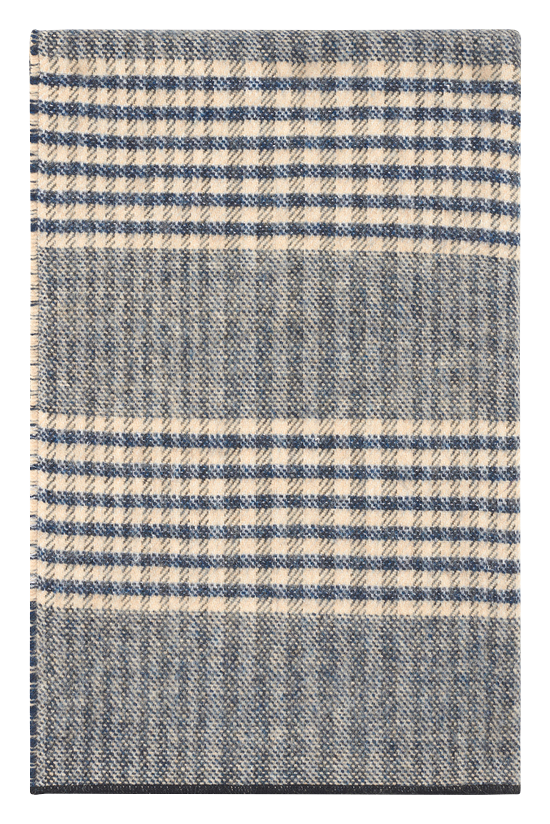 Large check scarf PABLO Blue