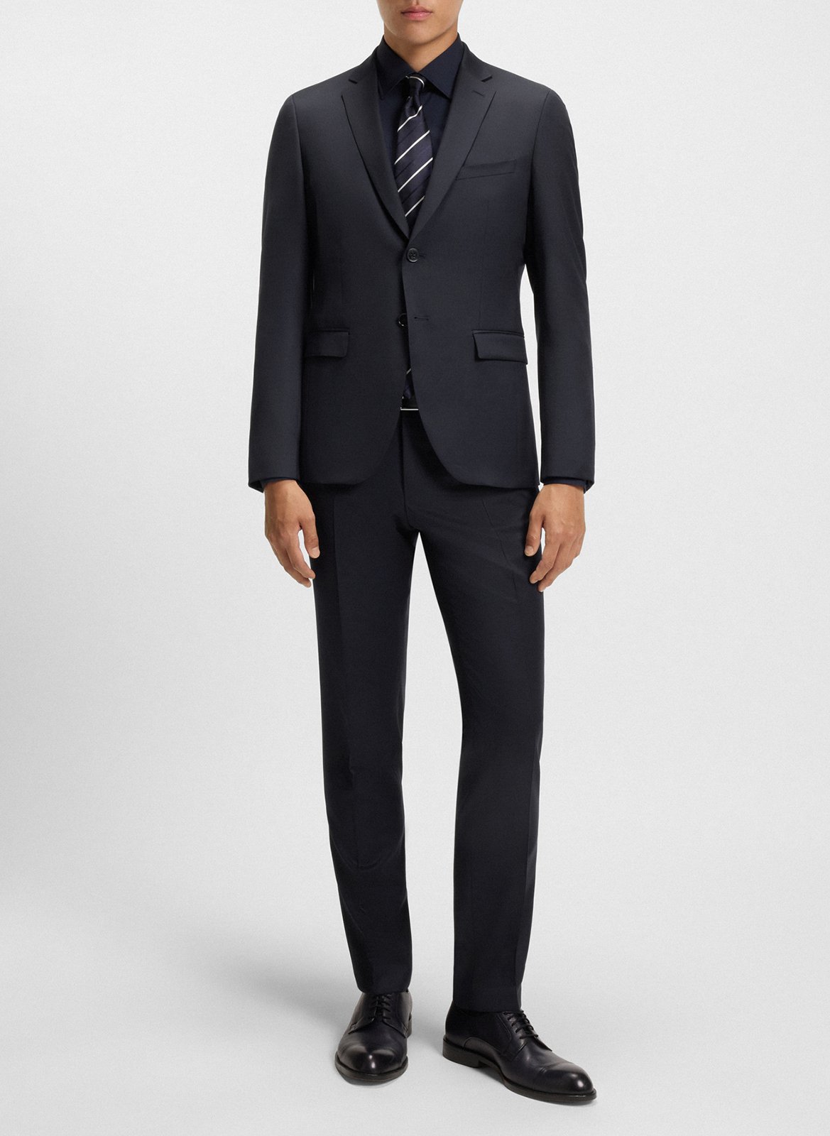 Regular-fit wool jacket with tailored collar Blue