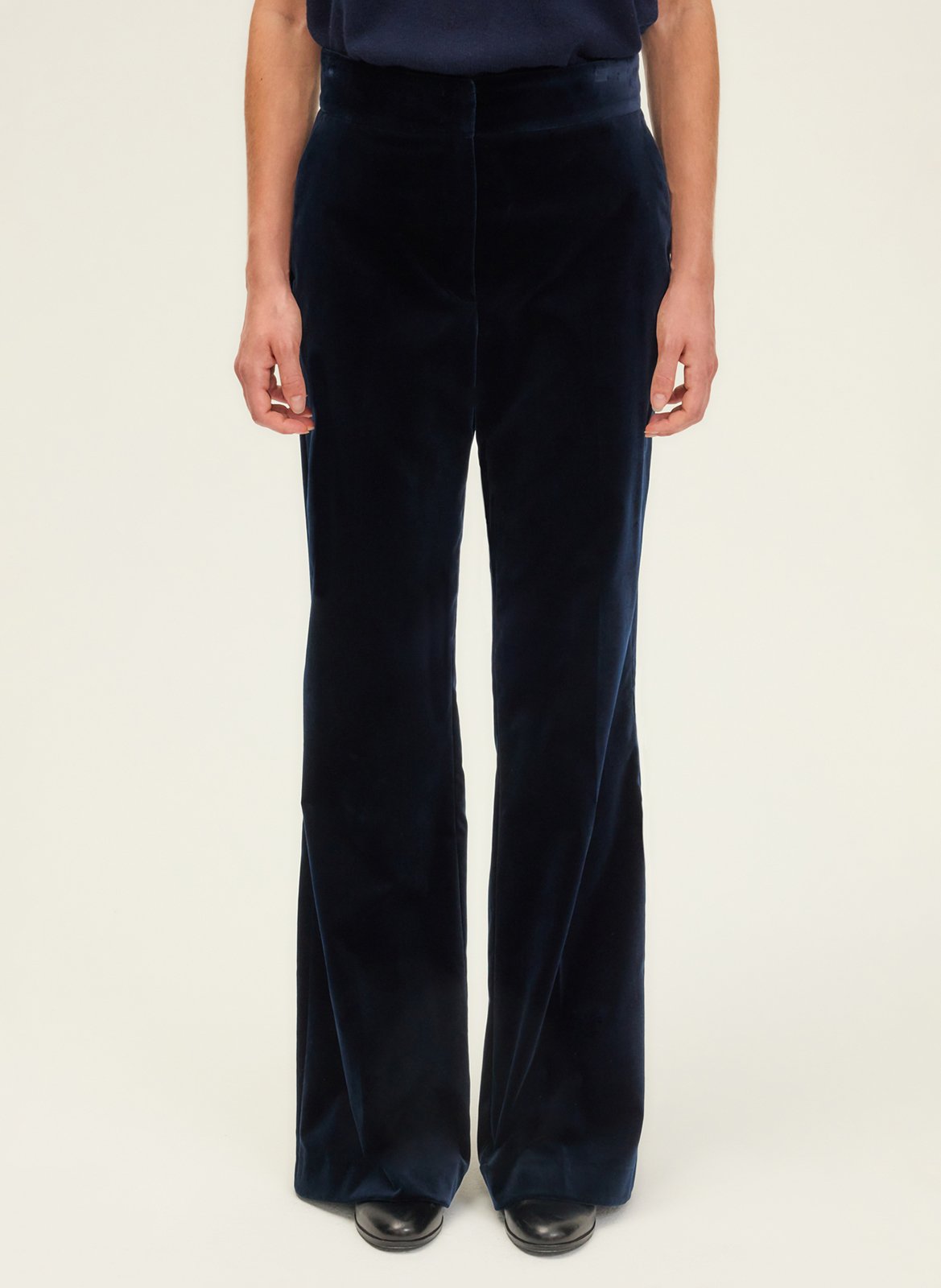 Slip van kant en velours PABLO Blauw