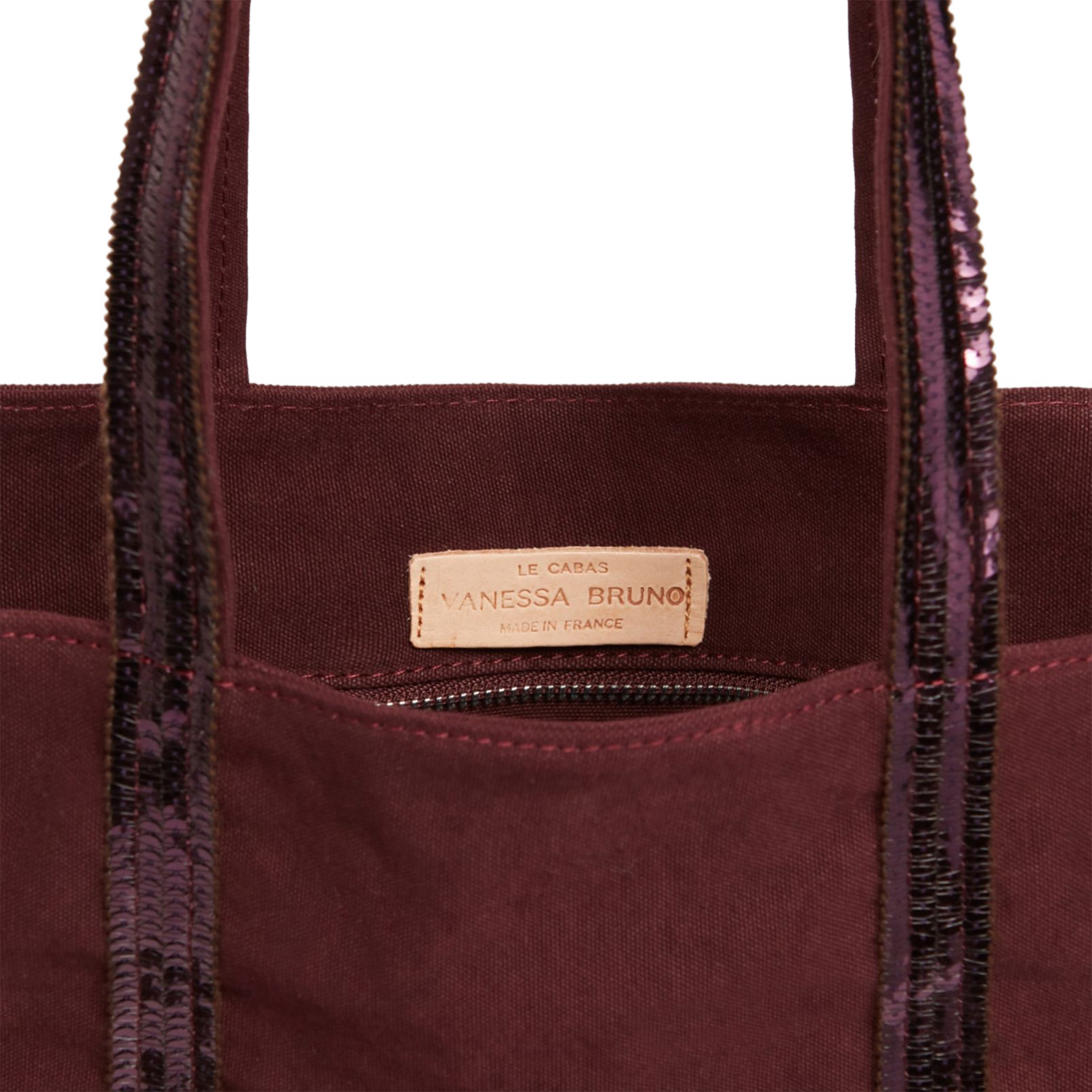 Cabas L à sequins en toile de coton  VANESSA BRUNO Rouge