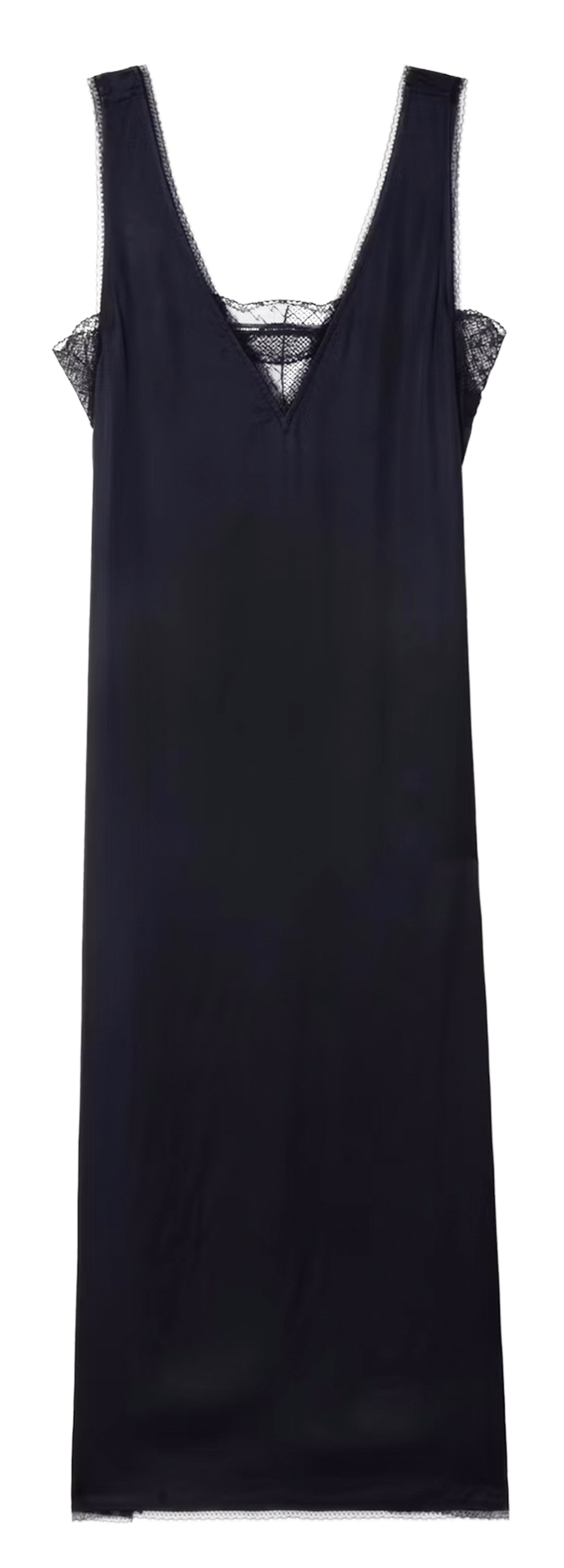 Abito longuette scollo a V satinato ZADIG&VOLTAIRE Nero