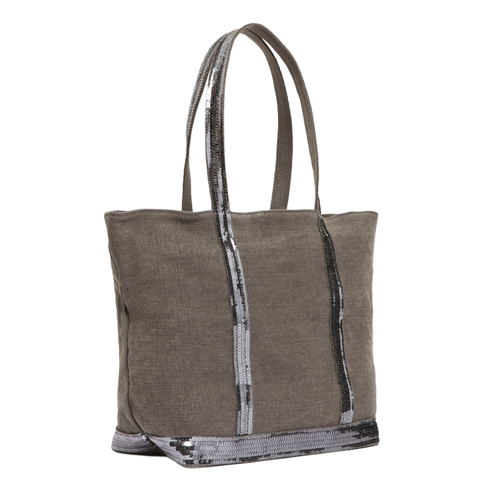 Linen tote bag VANESSA BRUNO Grey