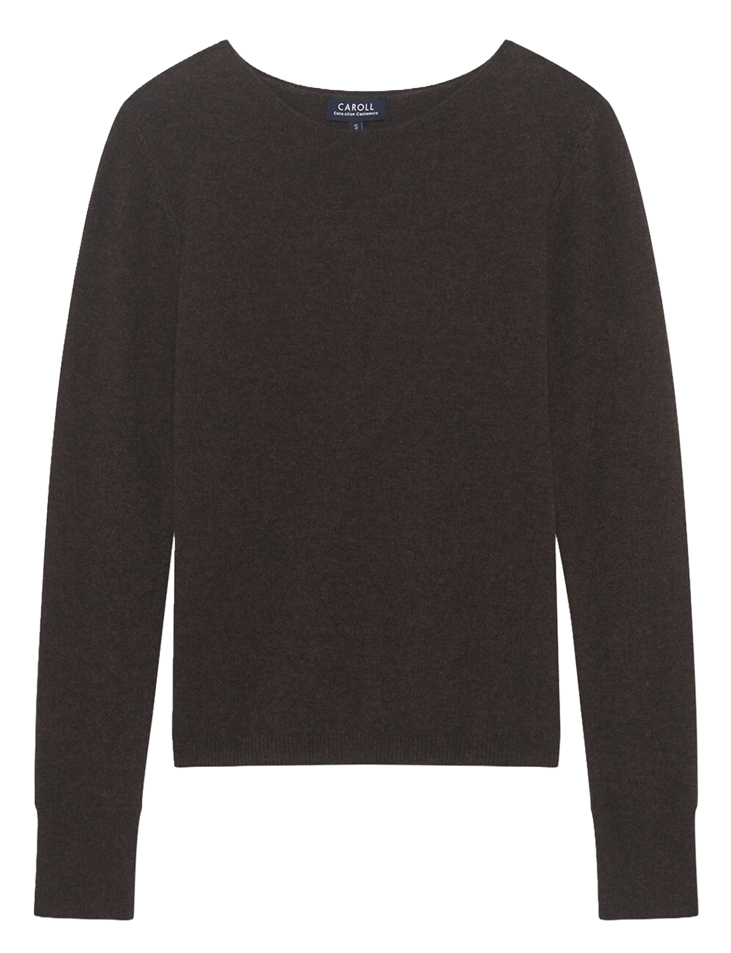 Straight boat-neck sweater CAROLL Brown
