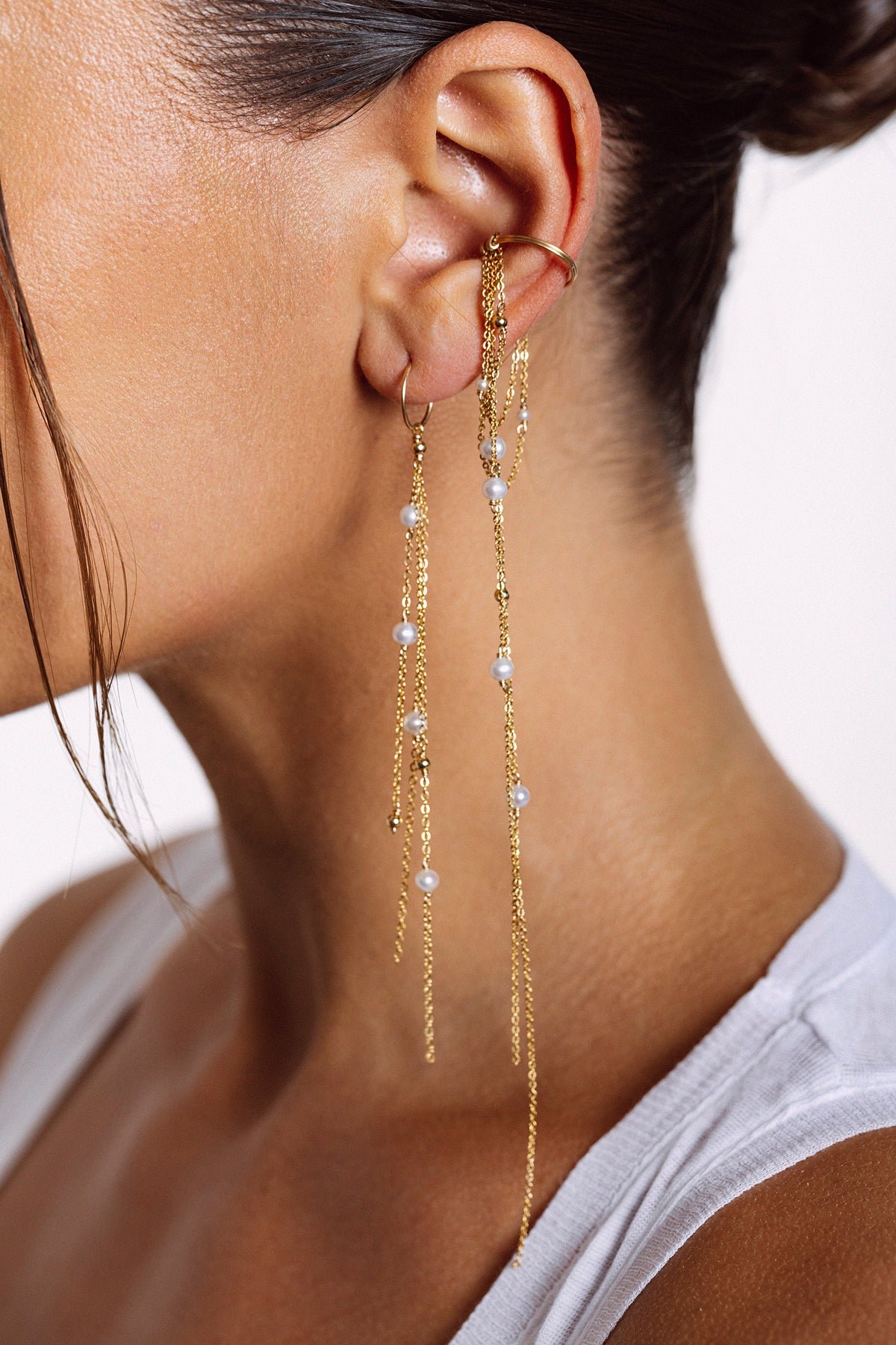 Faux piercing Maia pearl YAY Golden